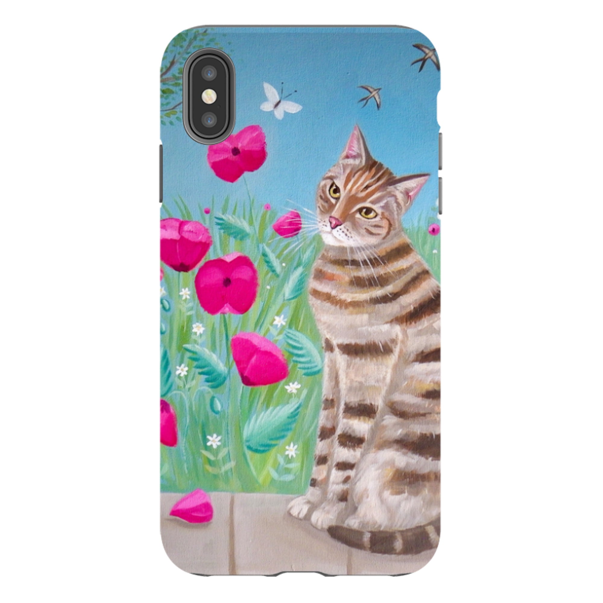 iPhone Tough Case - Cat Floral By Mary Stubberfield