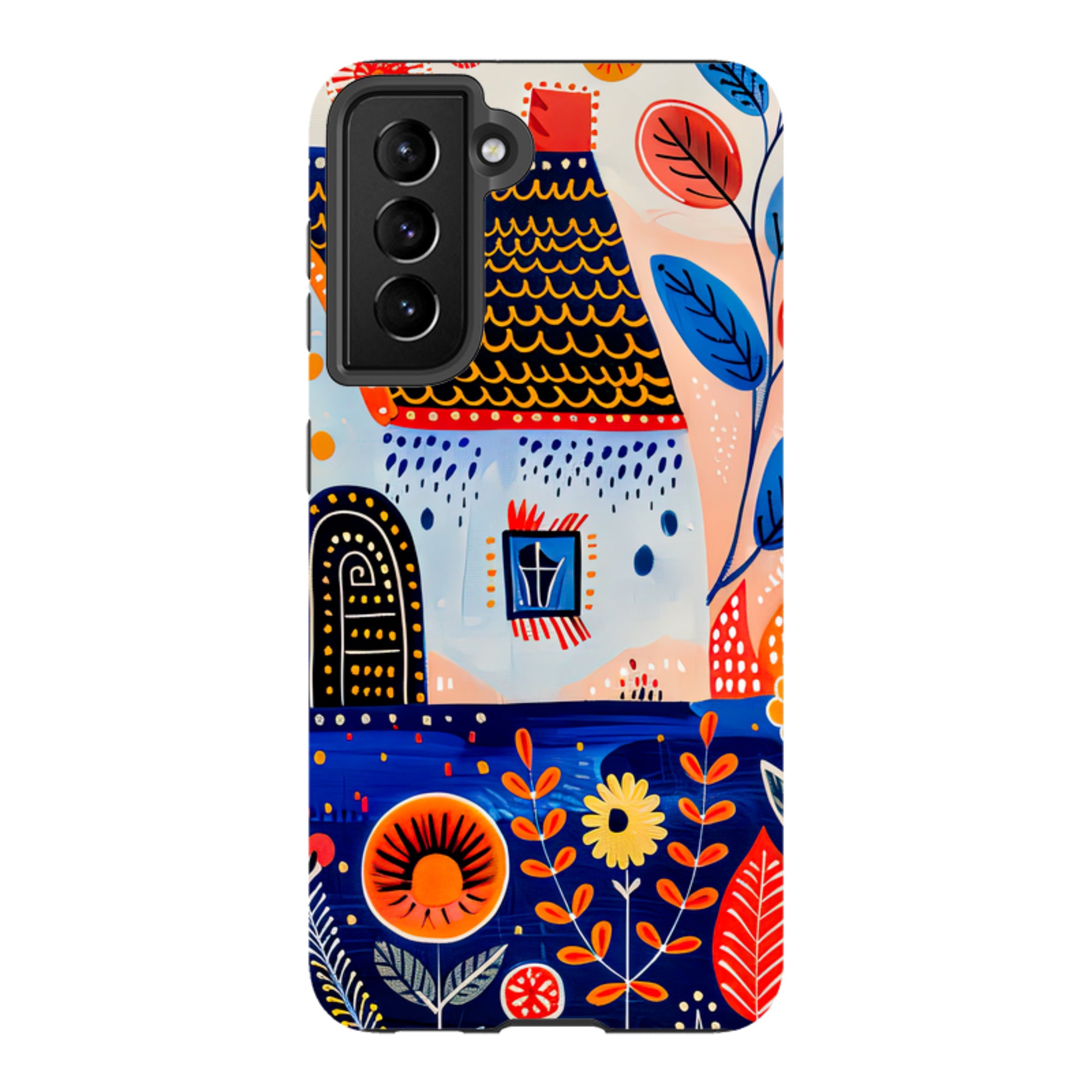 Samsung Tough Case - Folk Art House VIII