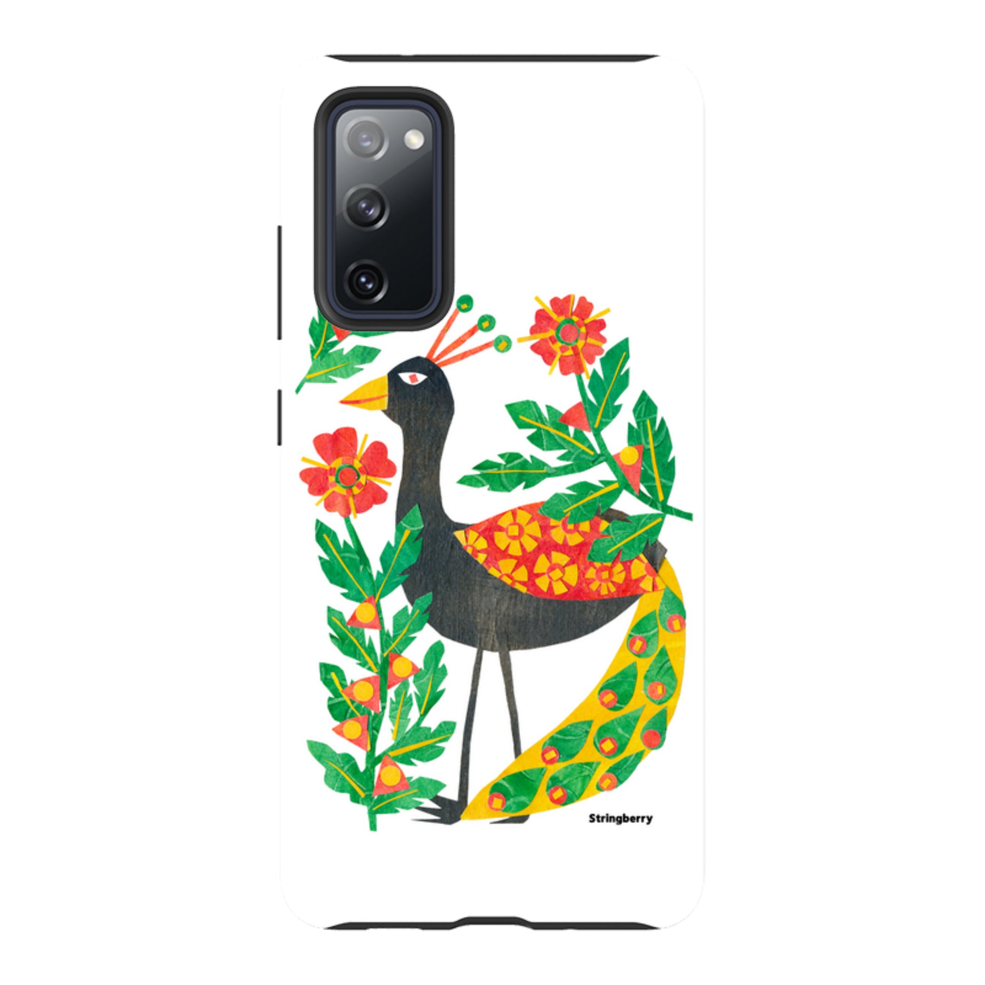 Samsung Tough Case - Folk Floral Peahen By Tracey English