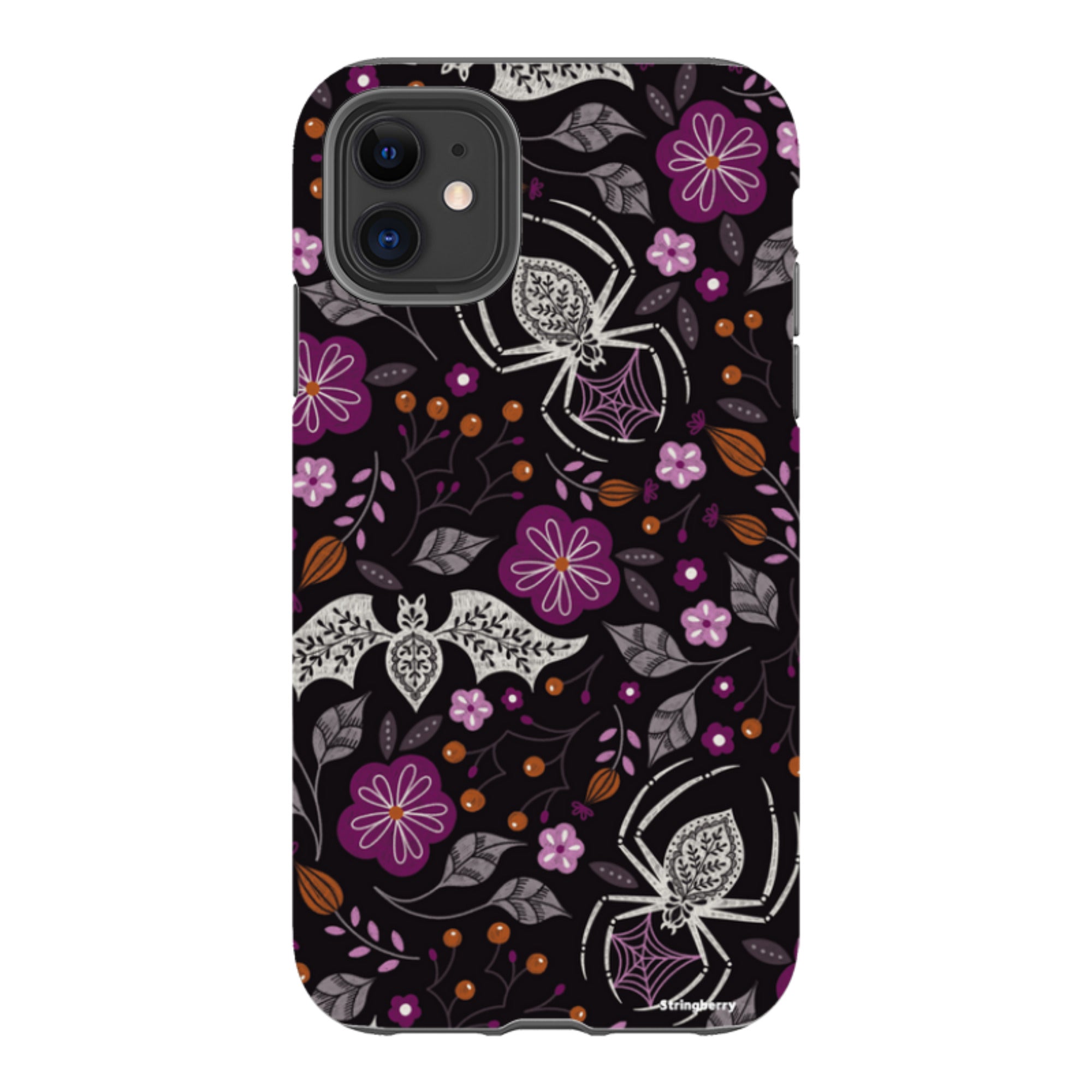 iPhone Tough Case - SpiderBat Black By Jenny Zemanek