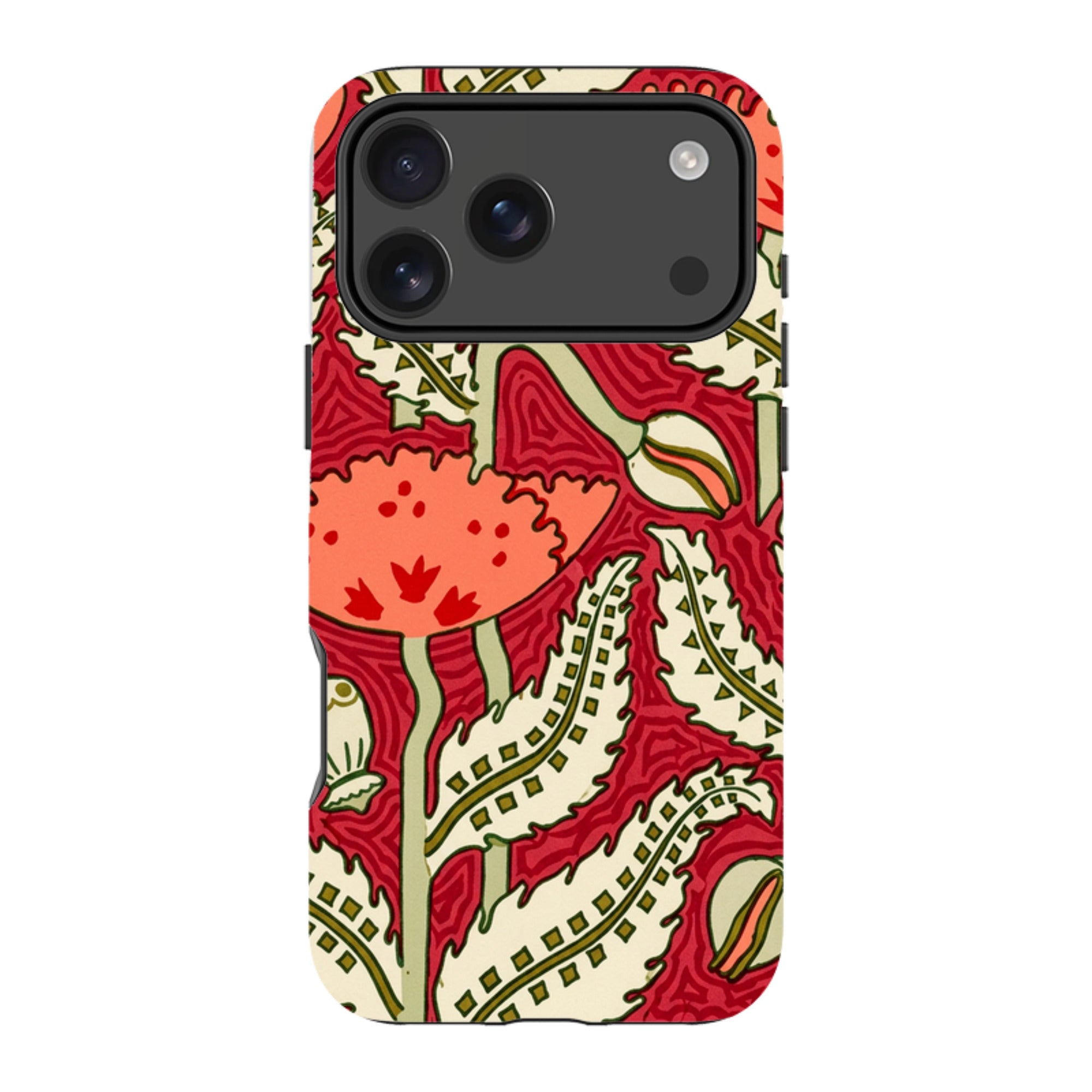 iPhone MagSafe Tough Case - William Morris Red Floral