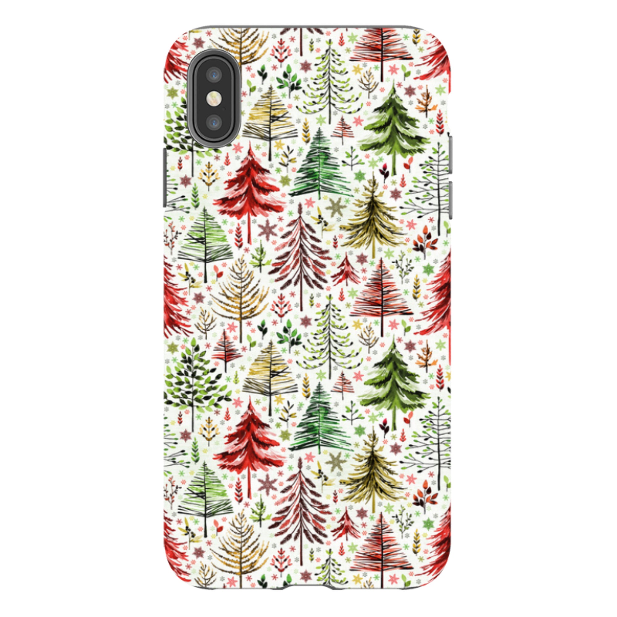 iPhone Tough Case - Xmas Trees By Elisabeth Haager