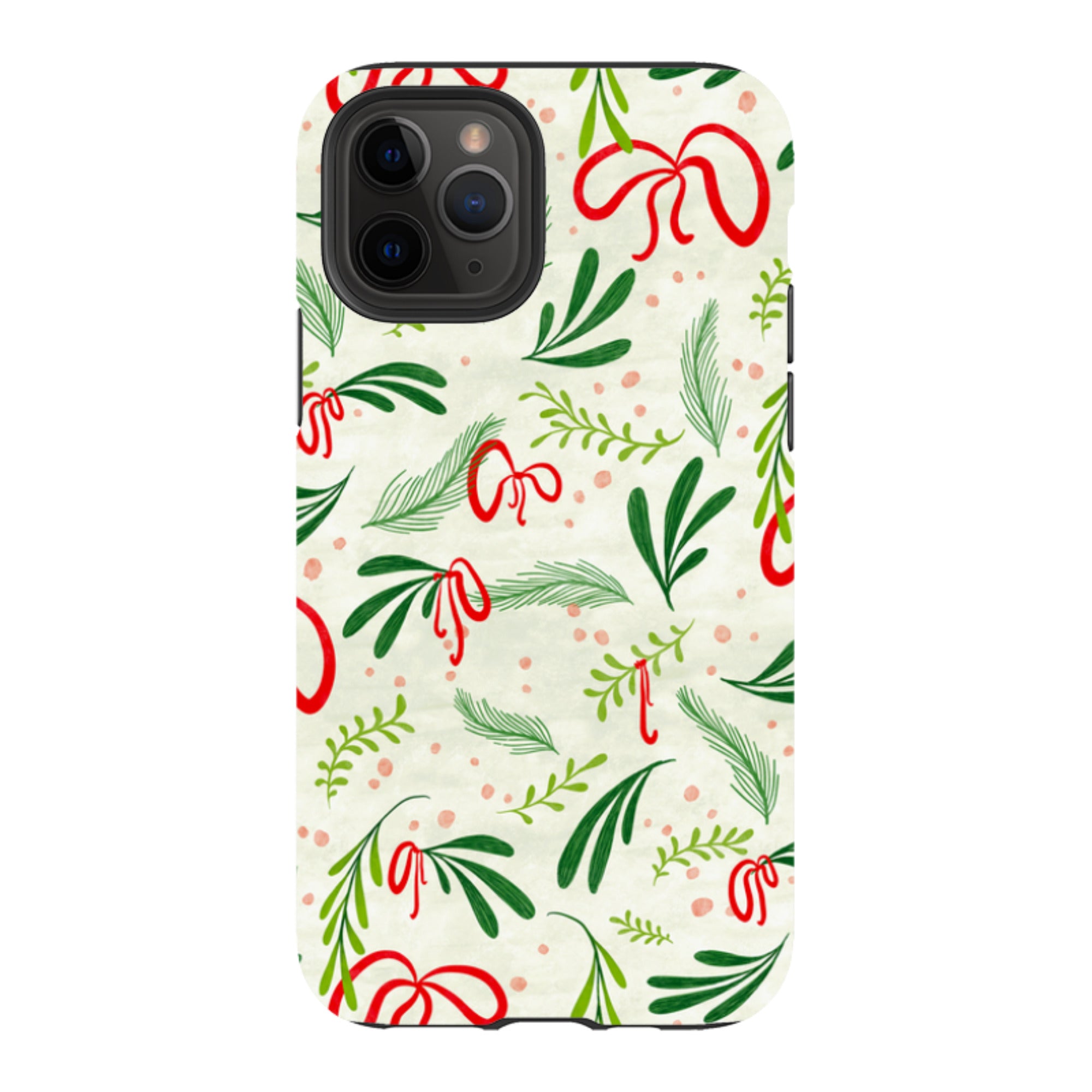 iPhone Tough Case - Christmas Bows By Katherine Quinn