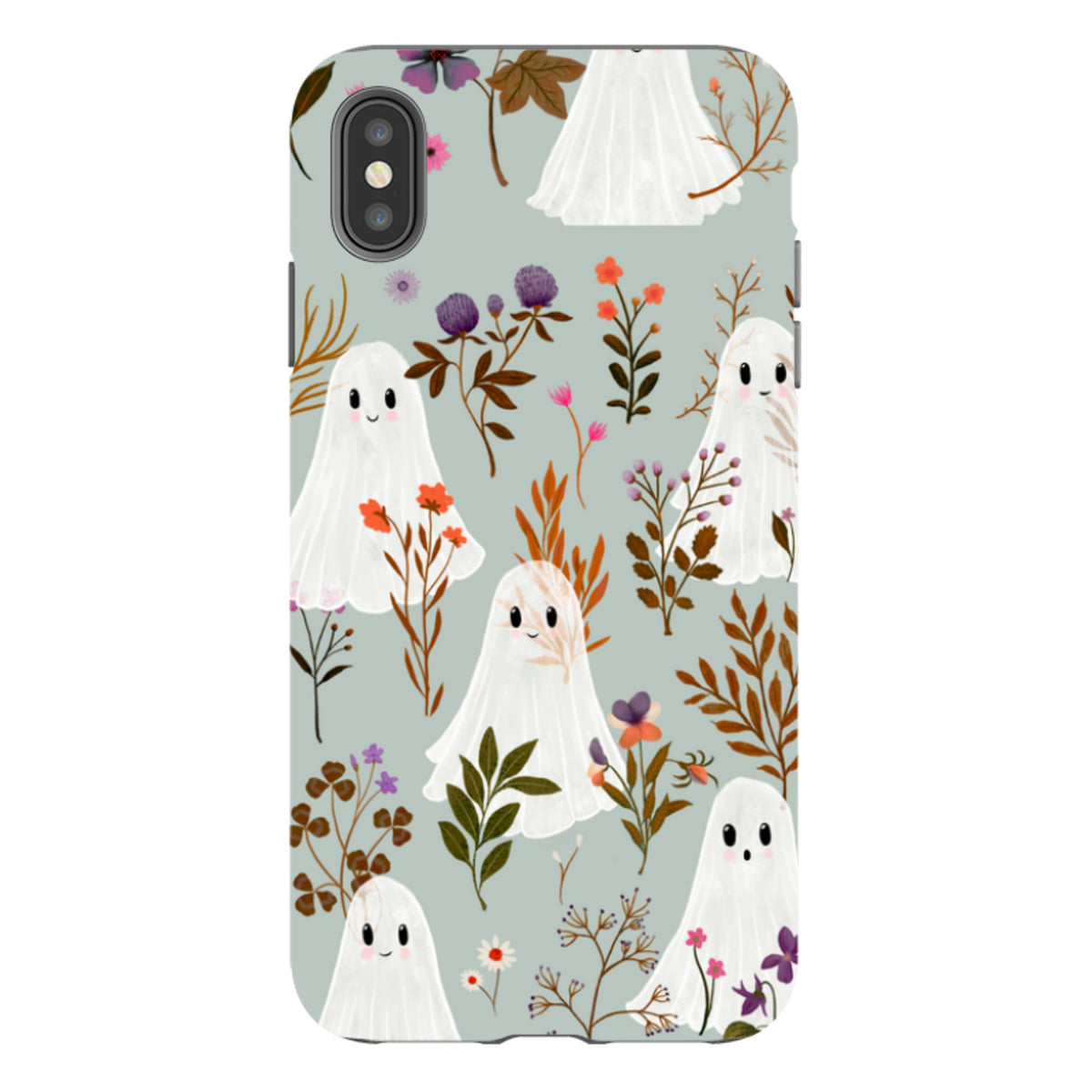 iPhone Tough Case - Ghost in the Garden - Dusty Gourd By Katherine Quinn