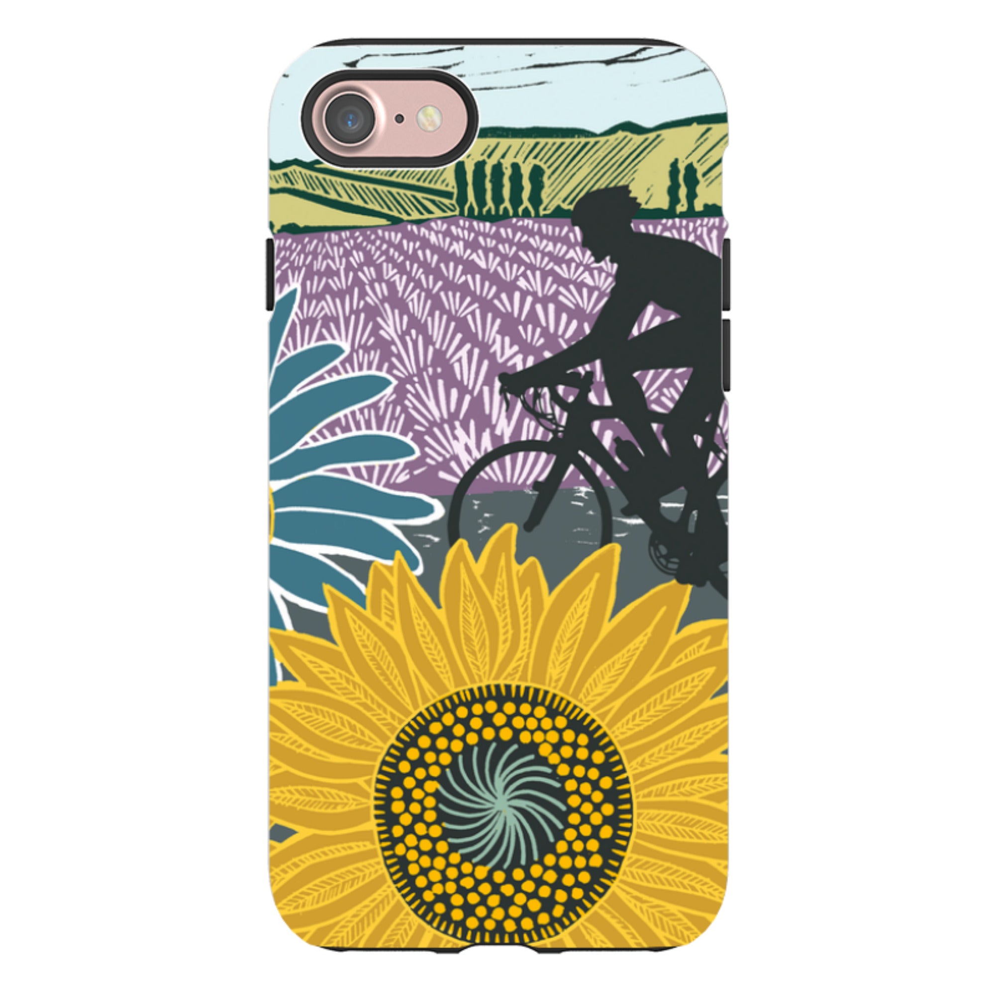 iPhone Tough Case - Bike And Sunflowers By Kate Heiss