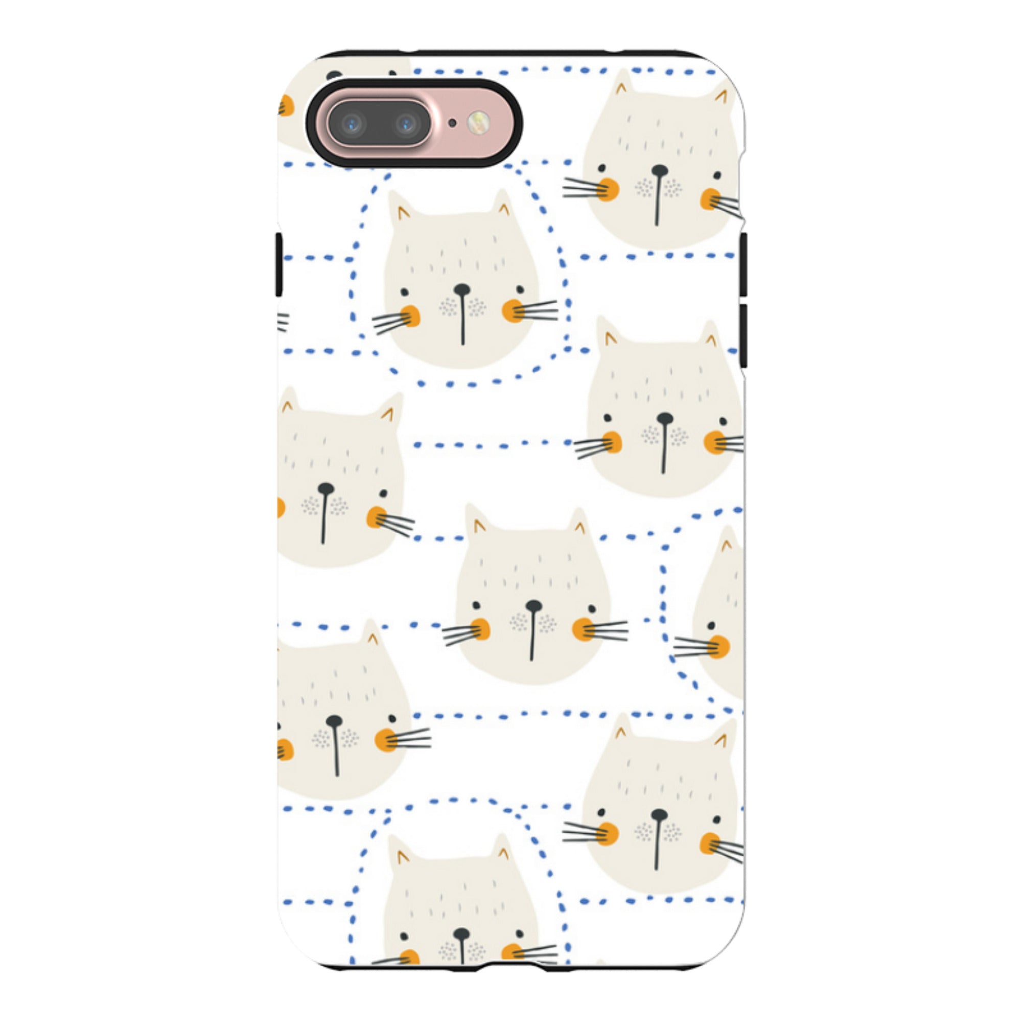 iPhone Tough Case - Cat Tiles