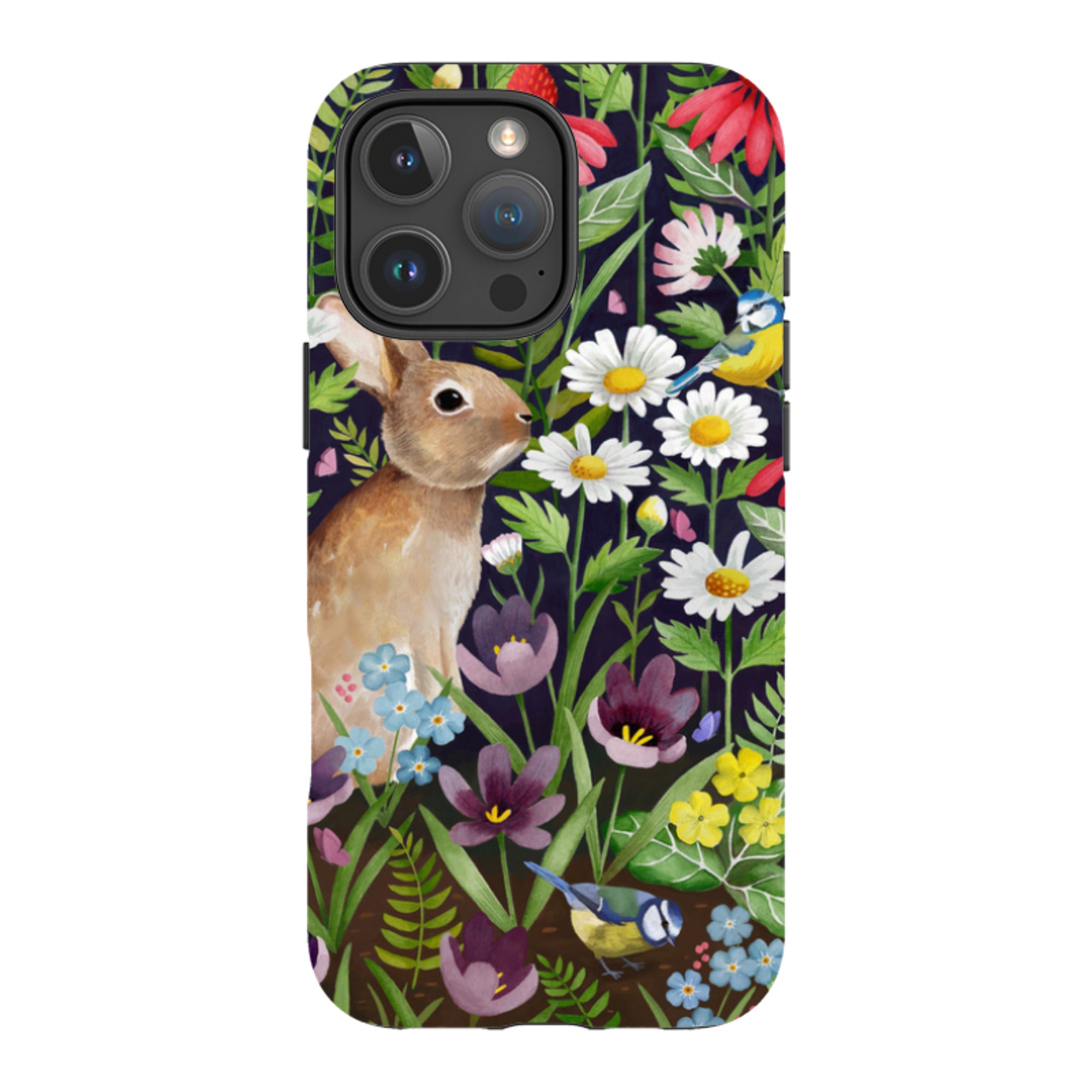 iPhone Tough Case - Rabbit And Wildflowers By Bex Parkin