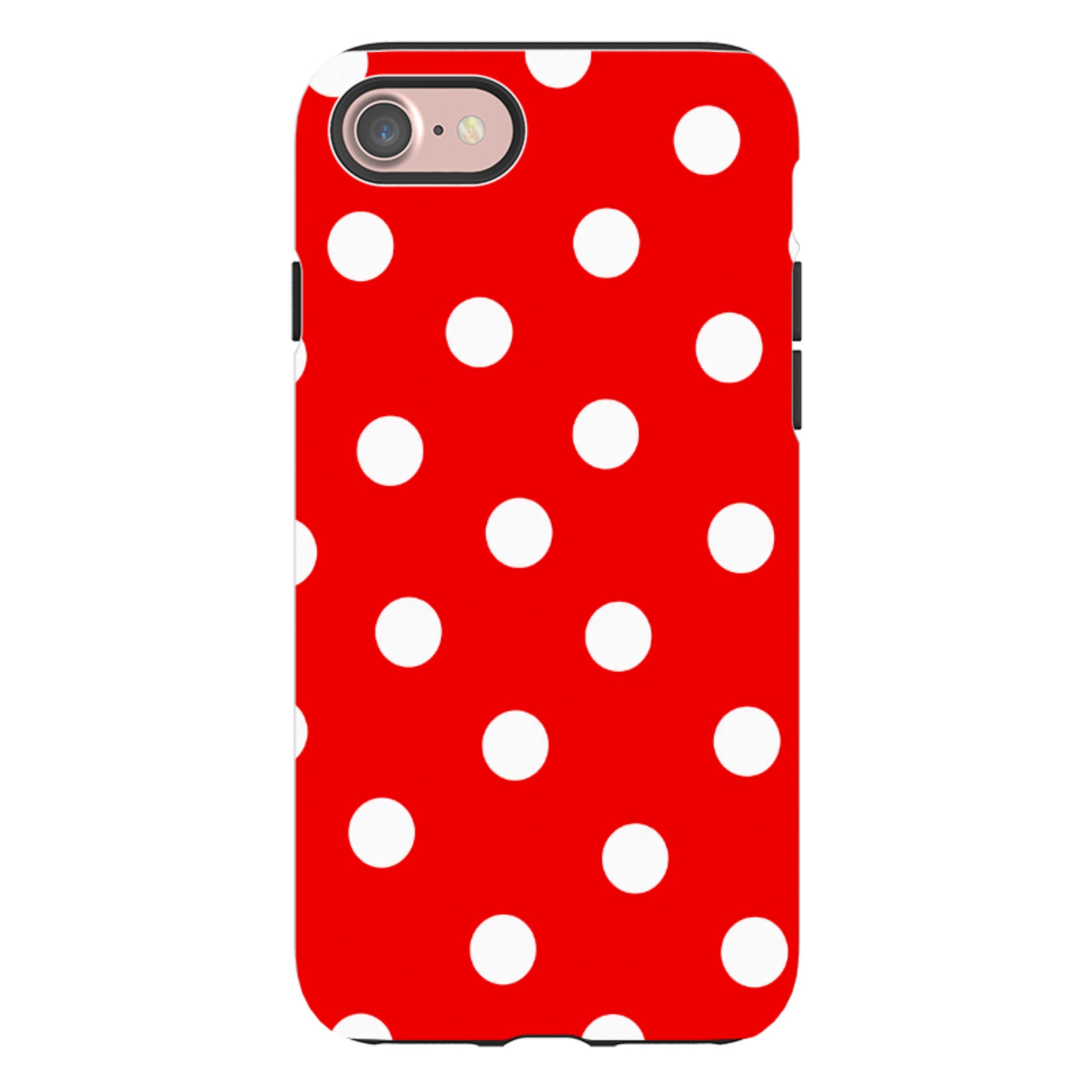 iPhone Tough Case - Red & White Polka Dot
