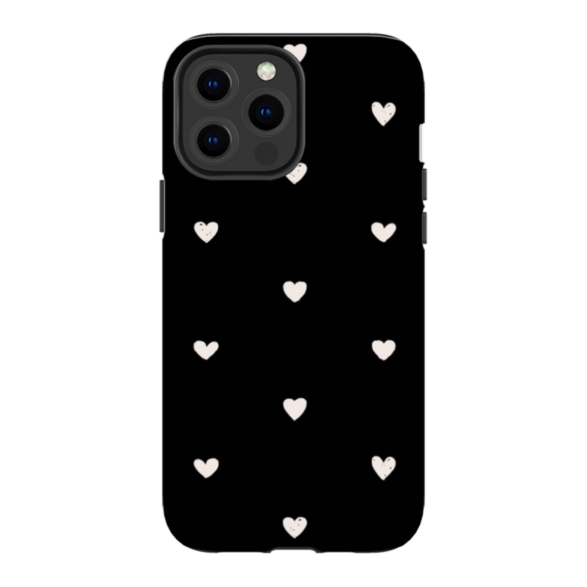 iPhone Tough Case - Hearts Black