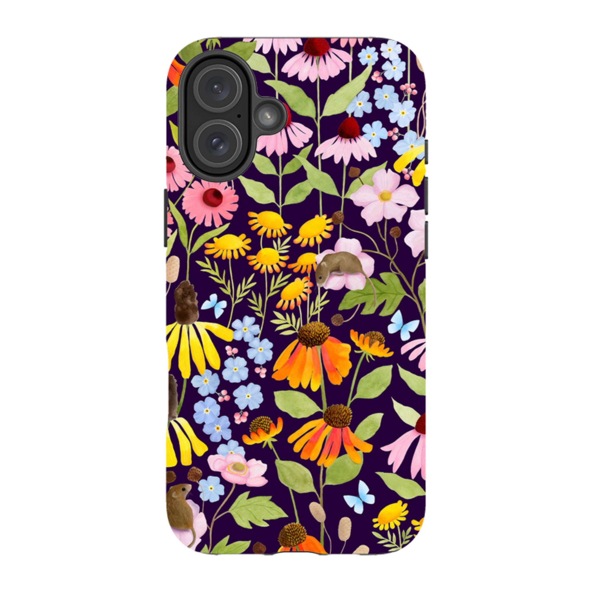 iPhone MagSafe Tough Case -  Mice and Wild Flowers By Bex Parkin