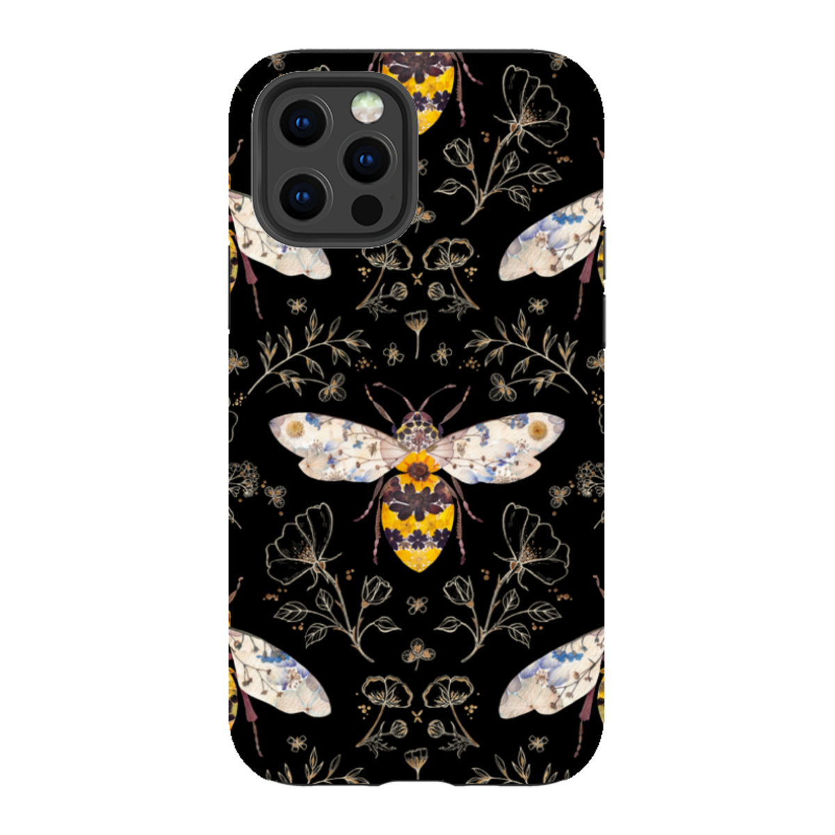 iPhone Tough Case - Midnight Bumble Bee By Helen Ahpornsiri