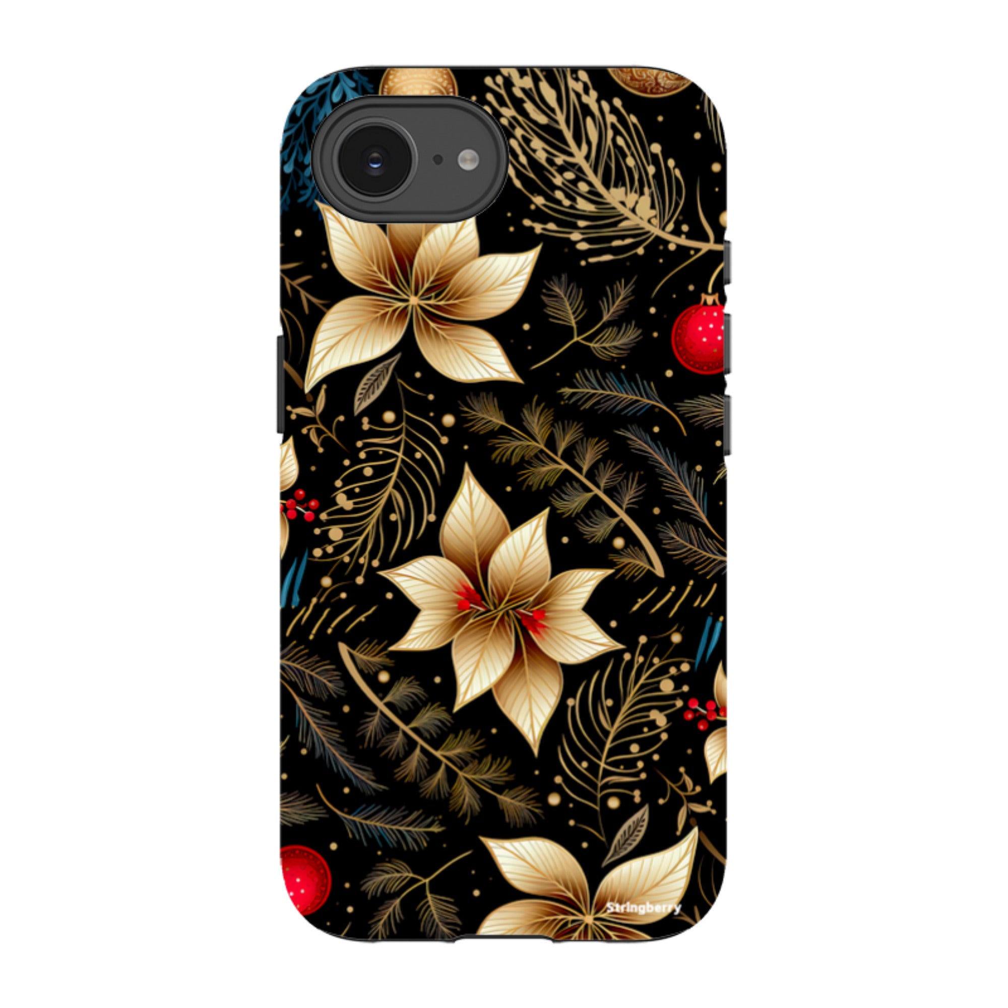 iPhone Tough Case - Golden Winter Floral