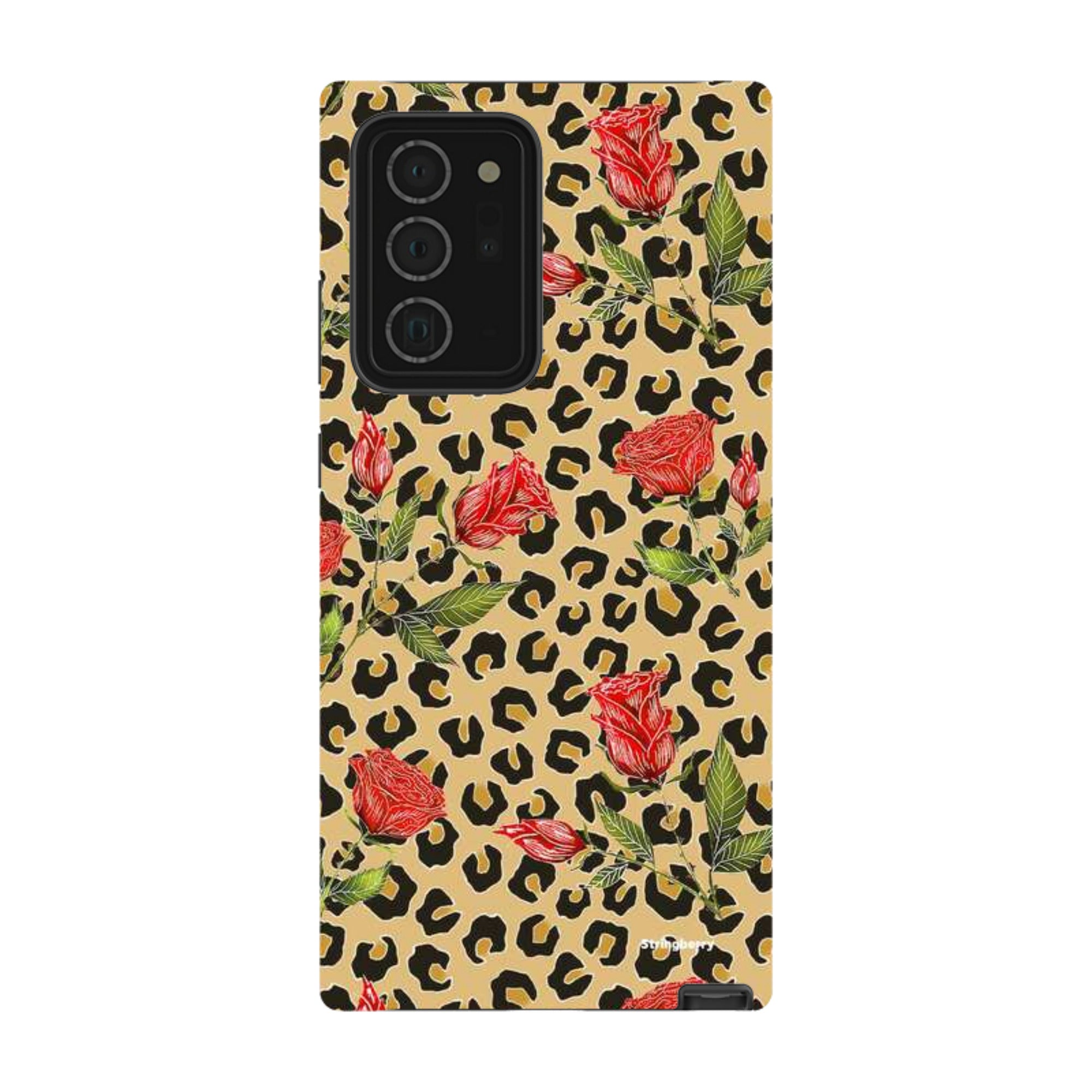 Samsung Tough Case - Leopard Print Rose Pattern By Catherine Rowe