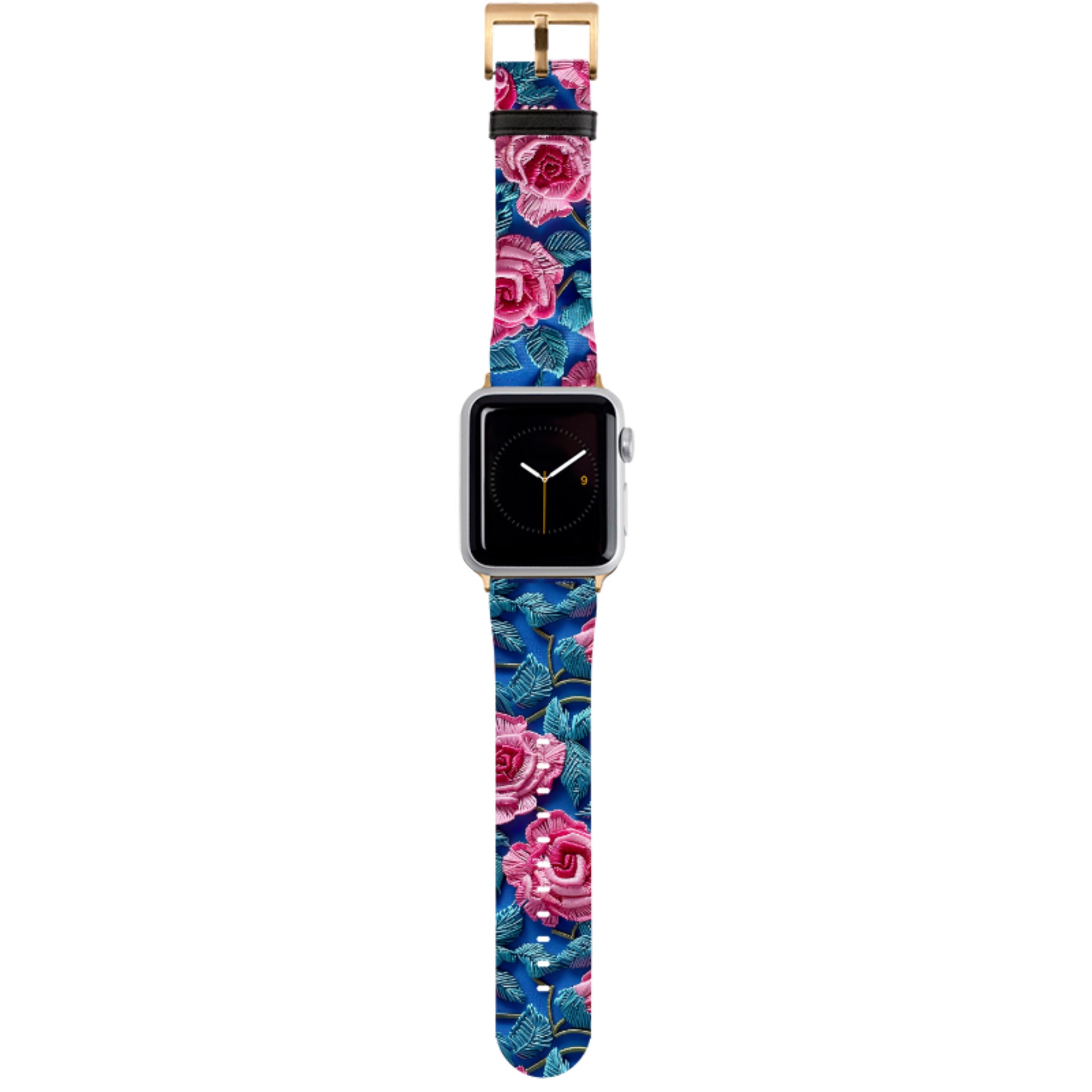 Blue Summer Roses Apple Watch Strap