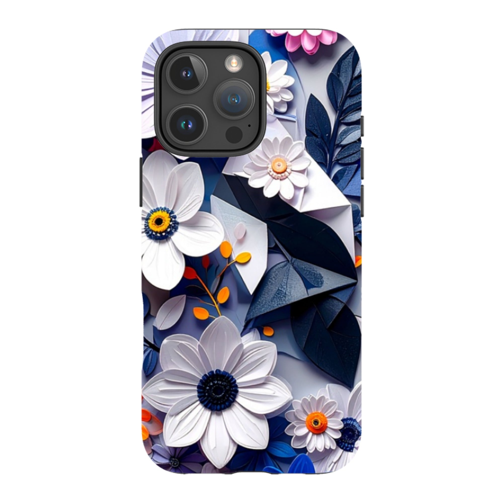 iPhone MagSafe Tough Case - Summer Blue Florals