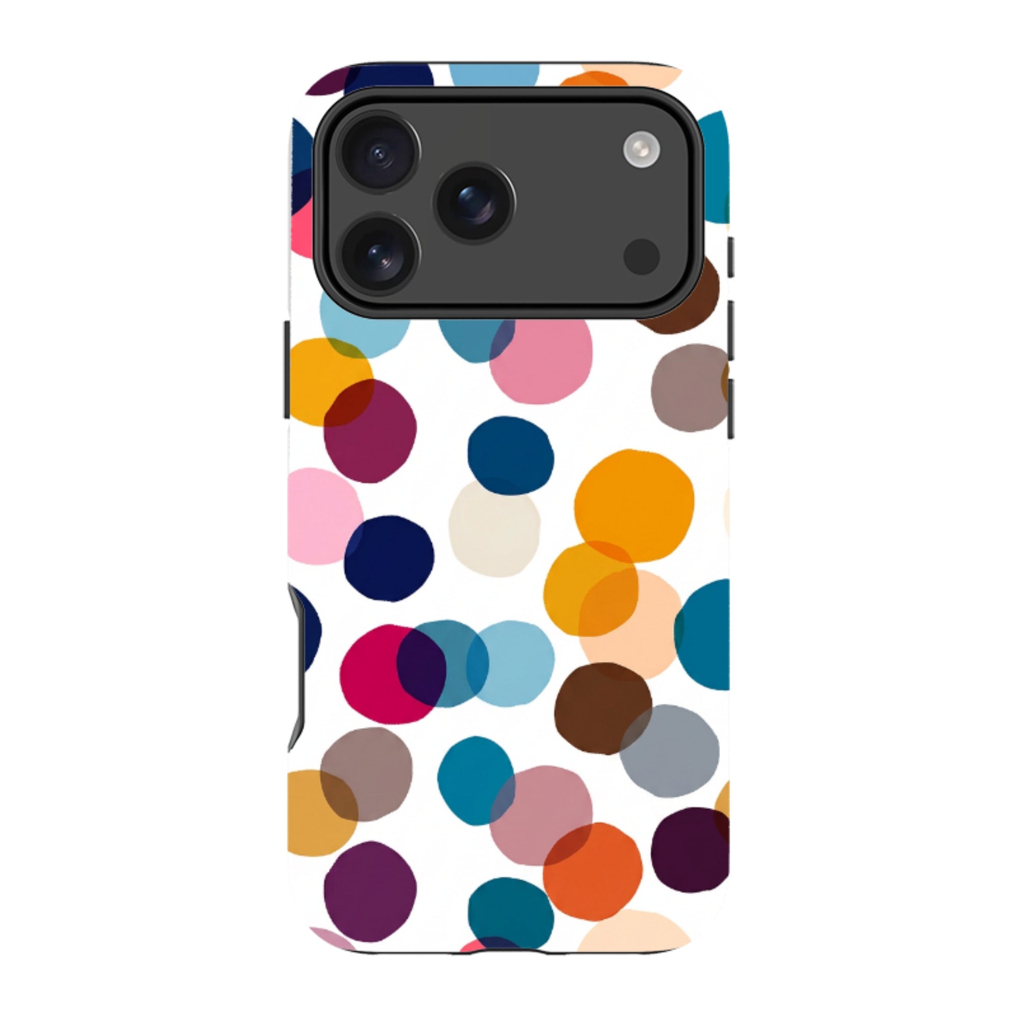 iPhone MagSafe Tough Case - Multi-Color Polka Dot
