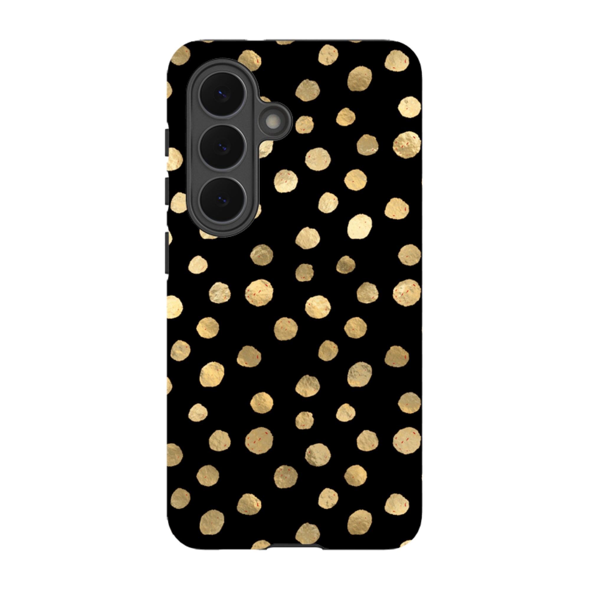 Samsung Tough Case - Black and Gold Dots