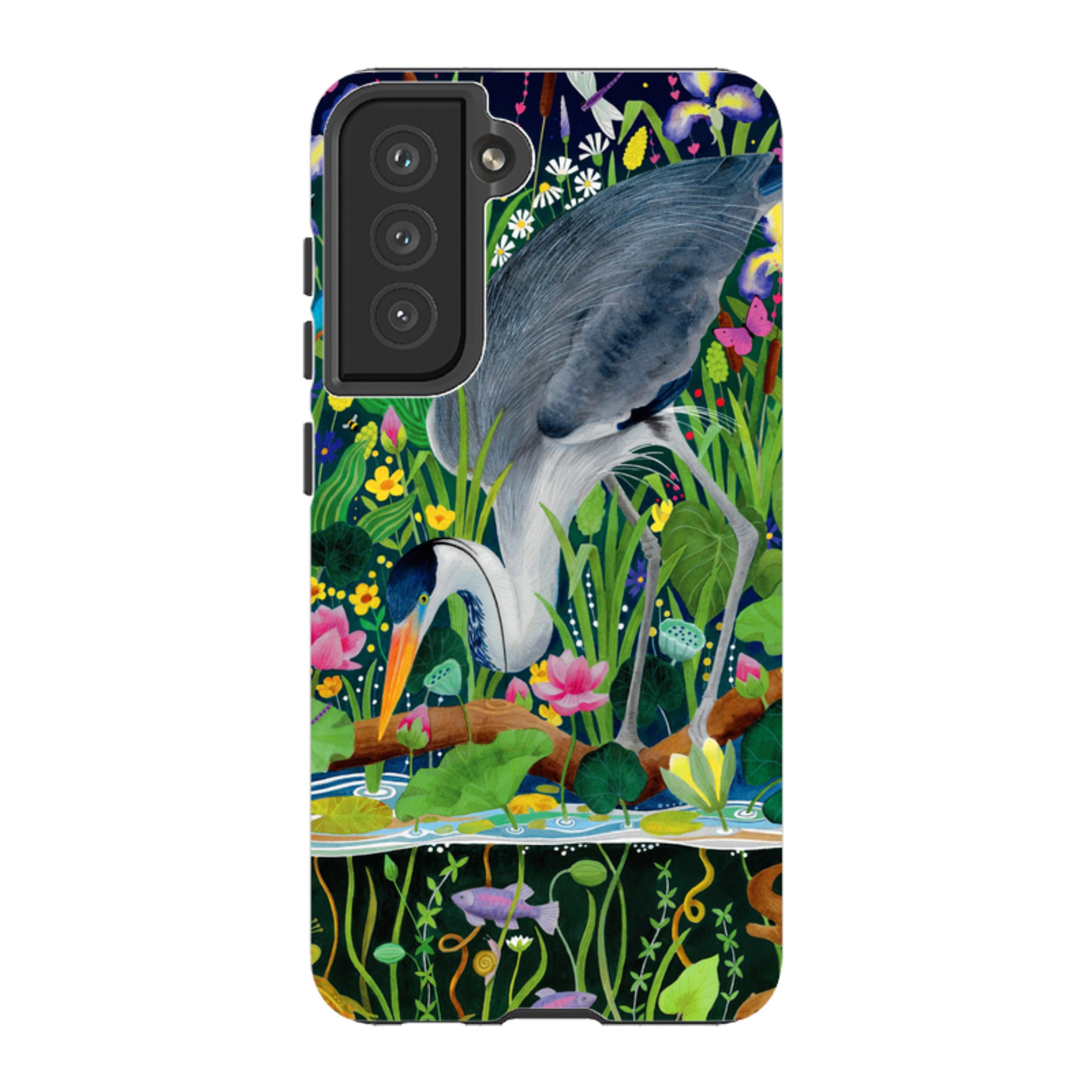 Samsung Tough Case - Heron Fishing By Bex Parkin