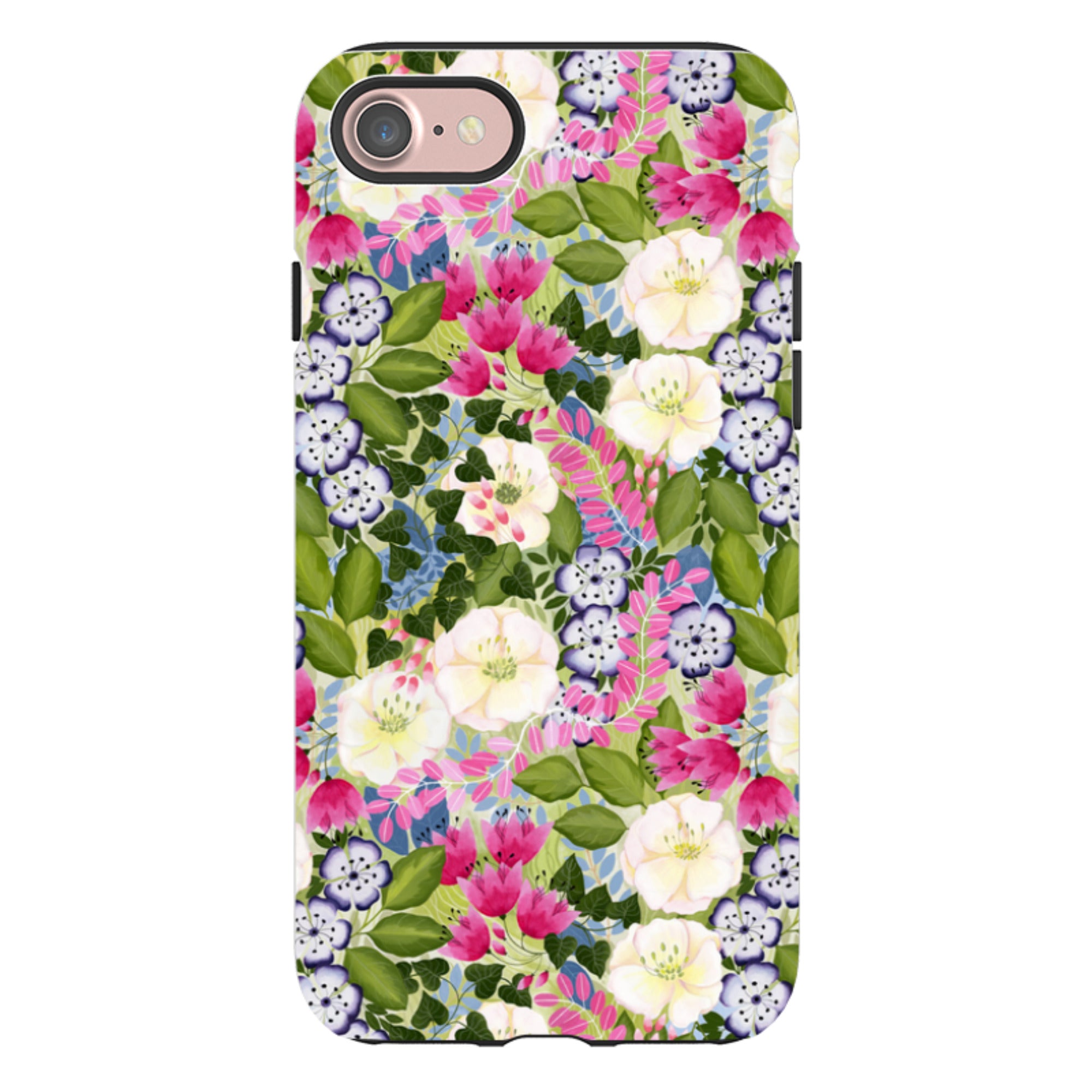 iPhone Tough Case - Pink Flowers By Bex Parkin