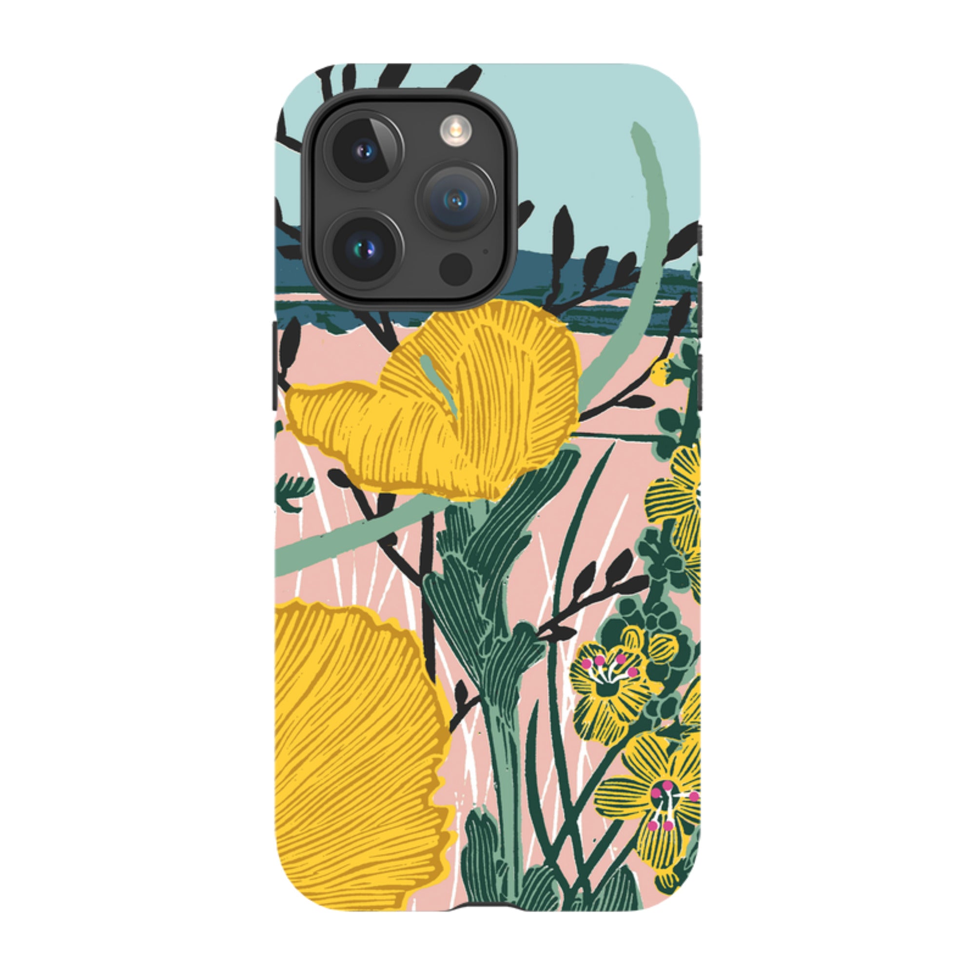 iPhone Tough Case - Yellow Poppies By Kate Heiss