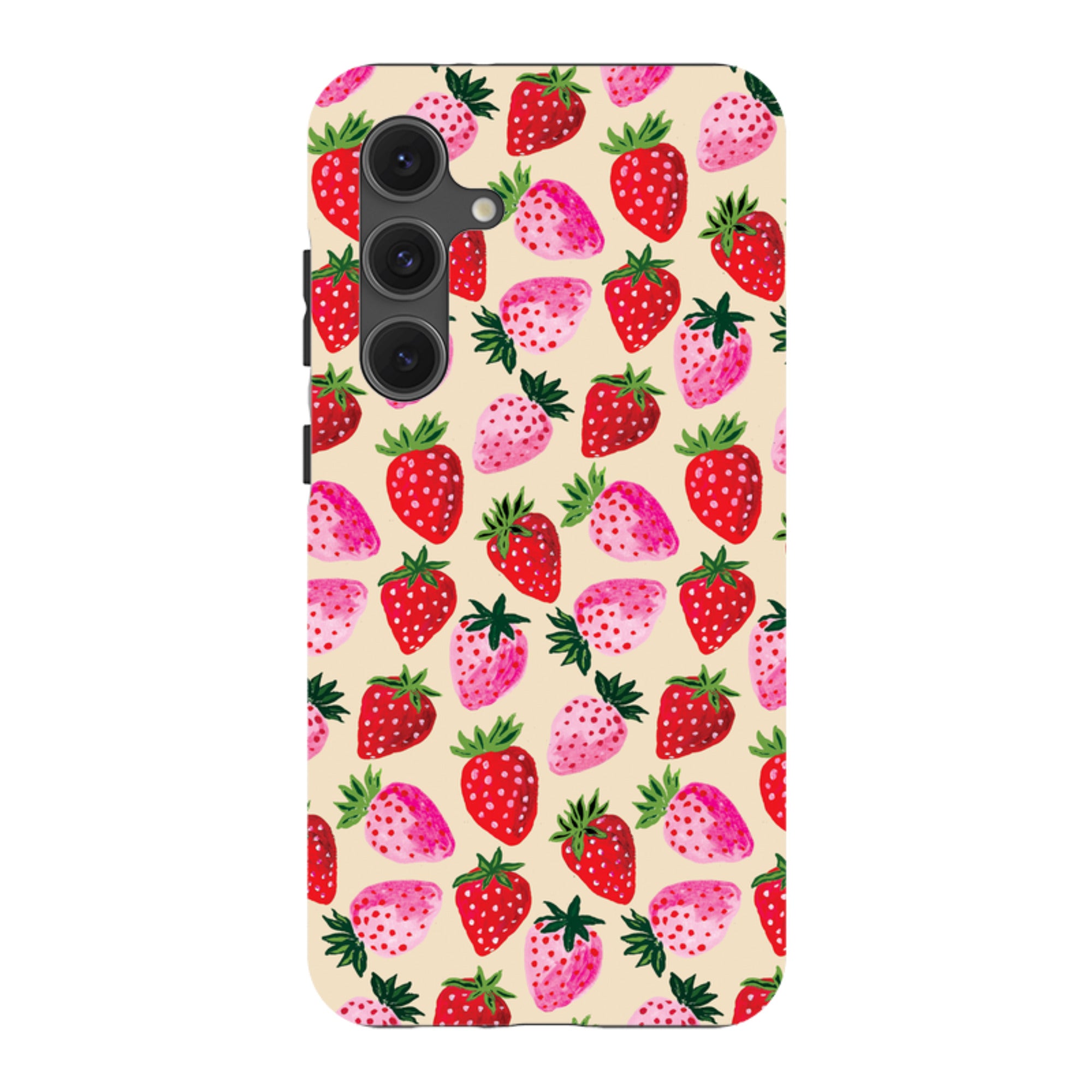 Samsung Tough  Case - Strawberry Scatter Cream By Emma Frances Grant