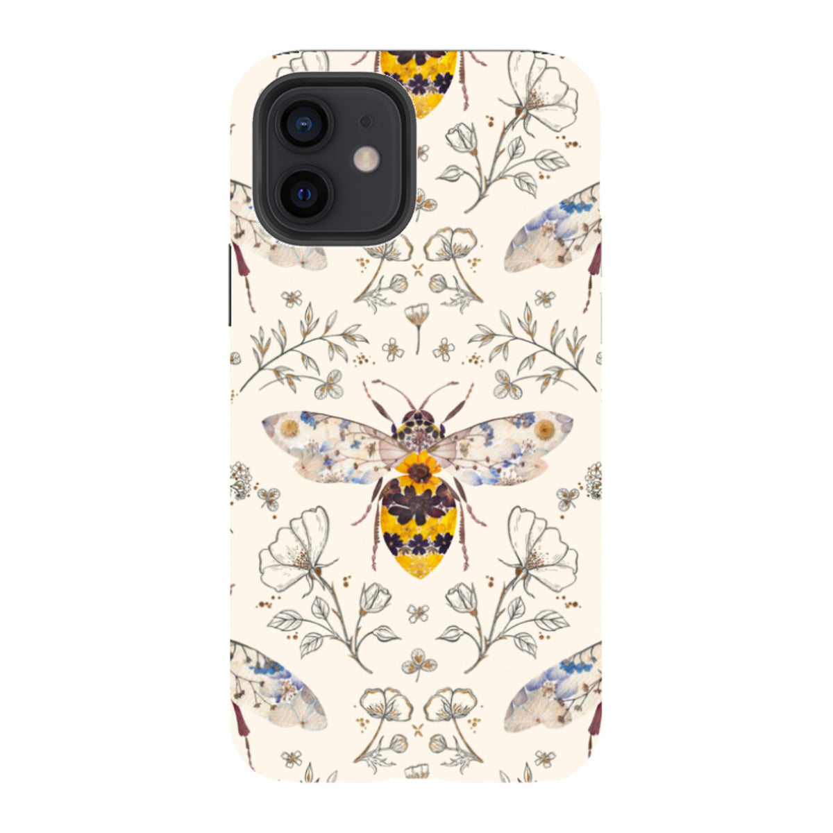 iPhone Tough Case - Alabaster Bumble Bee By Helen Ahpornsiri