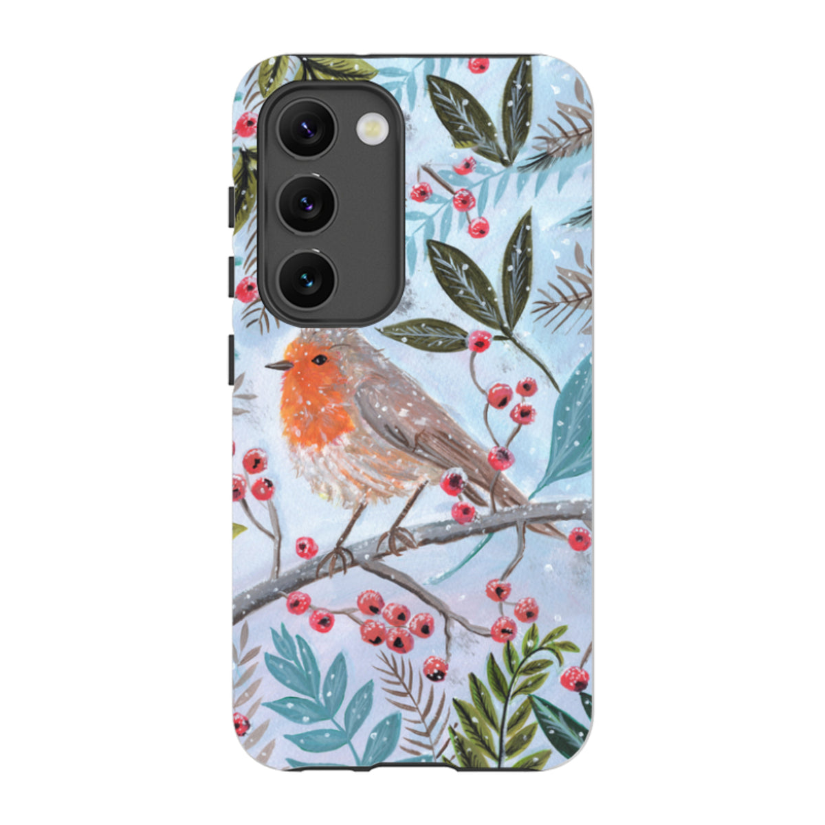 Samsung Tough Case - Robin With Berries By Mary Stubberfield