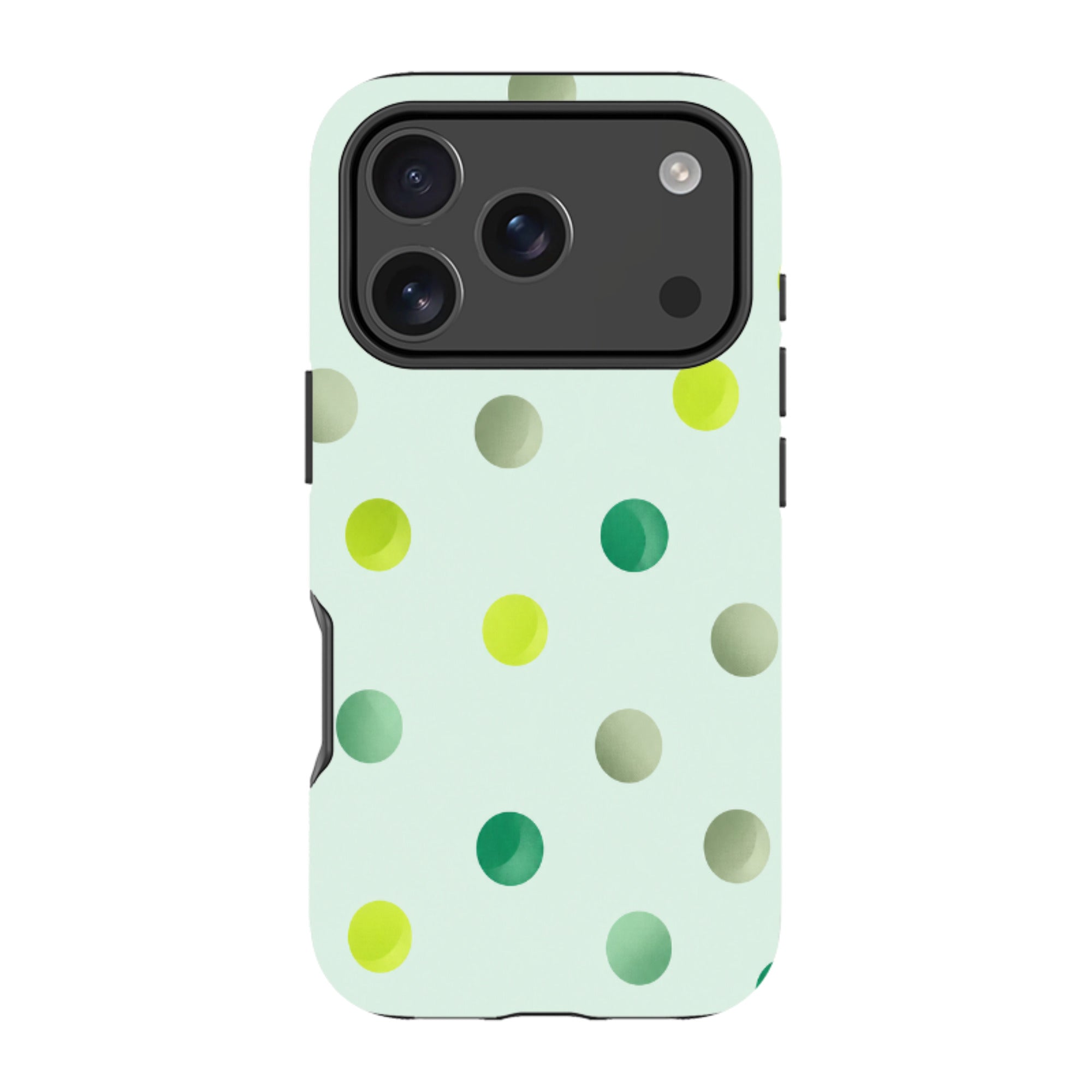 iPhone Tough Case - Mint Polka Dot