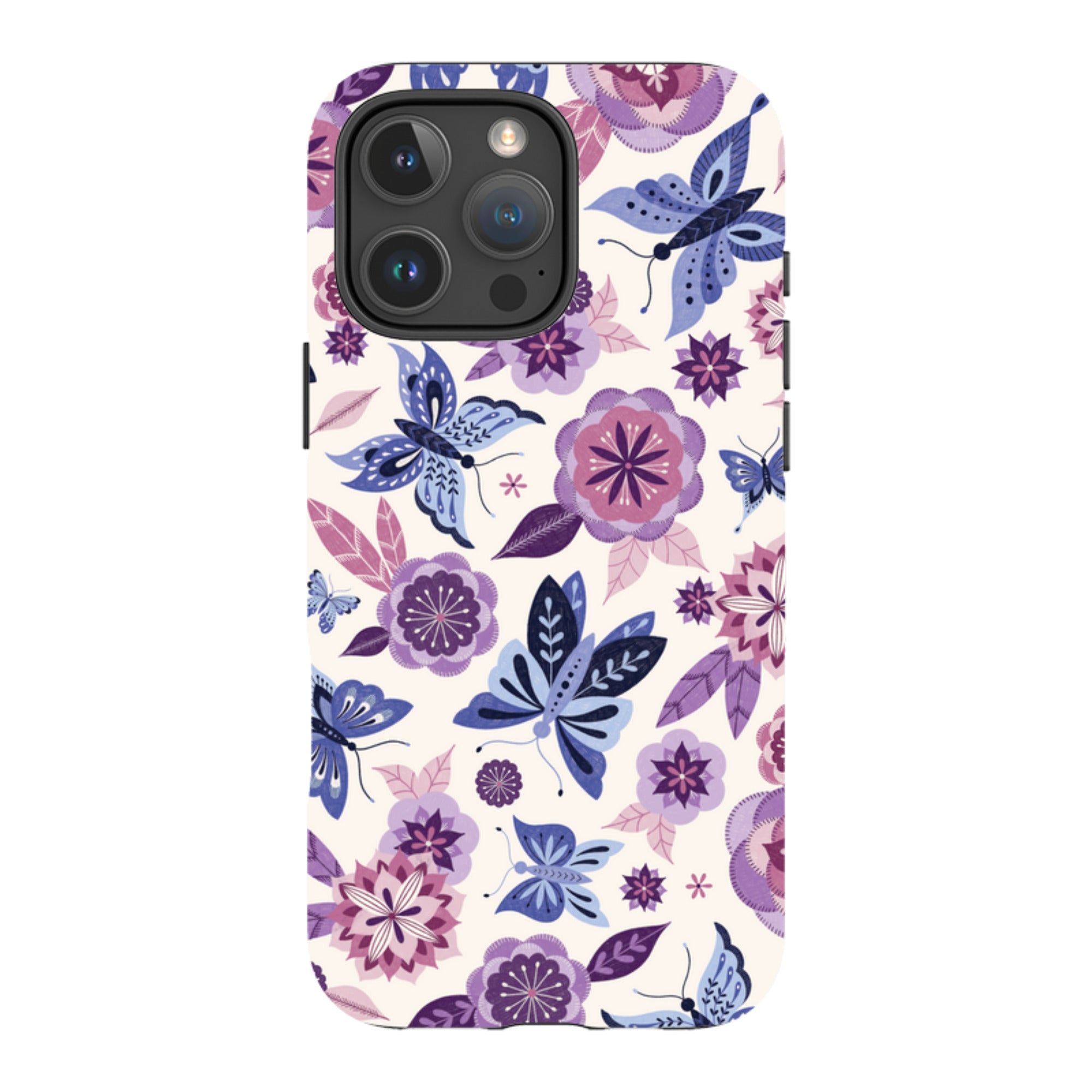 iPhone MagSafe Tough Case -  Butterfly Blooms Ivory By Jenny Zemanek