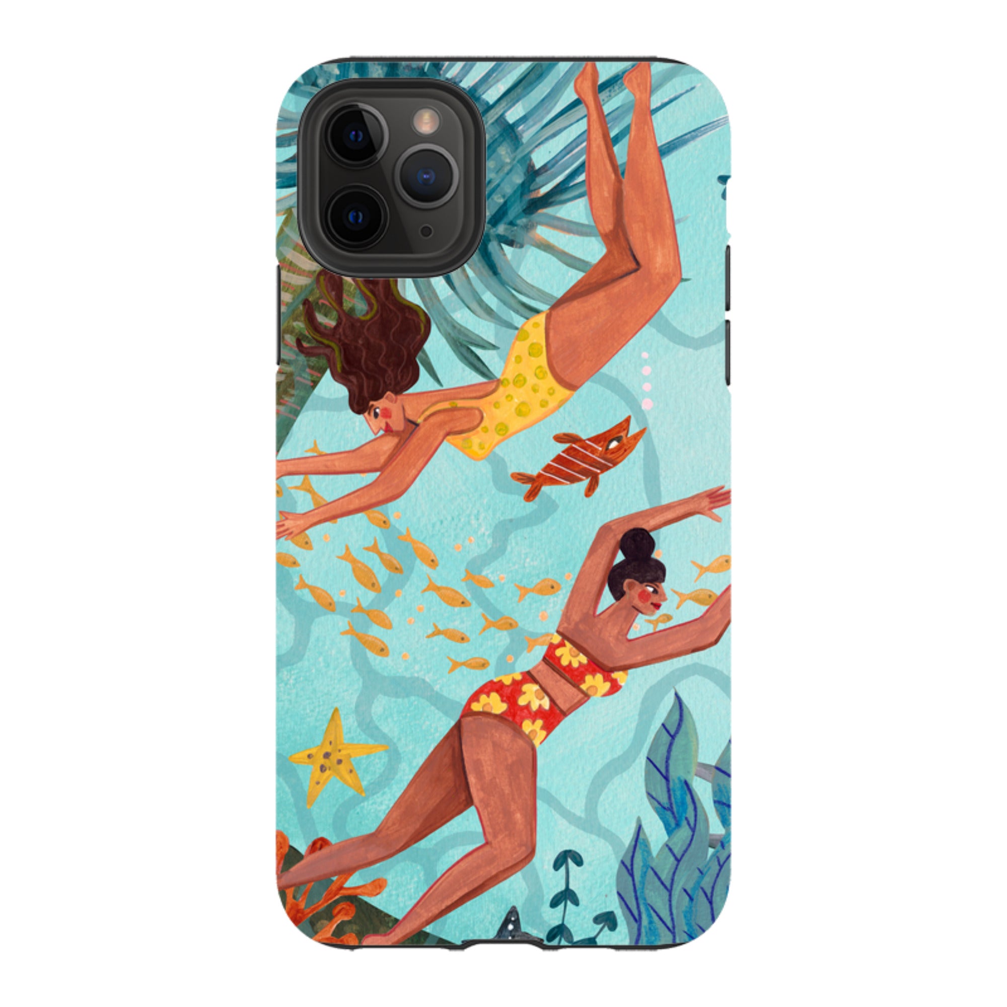 iPhone Tough Case - Swimming By Caroline Bonne Muller