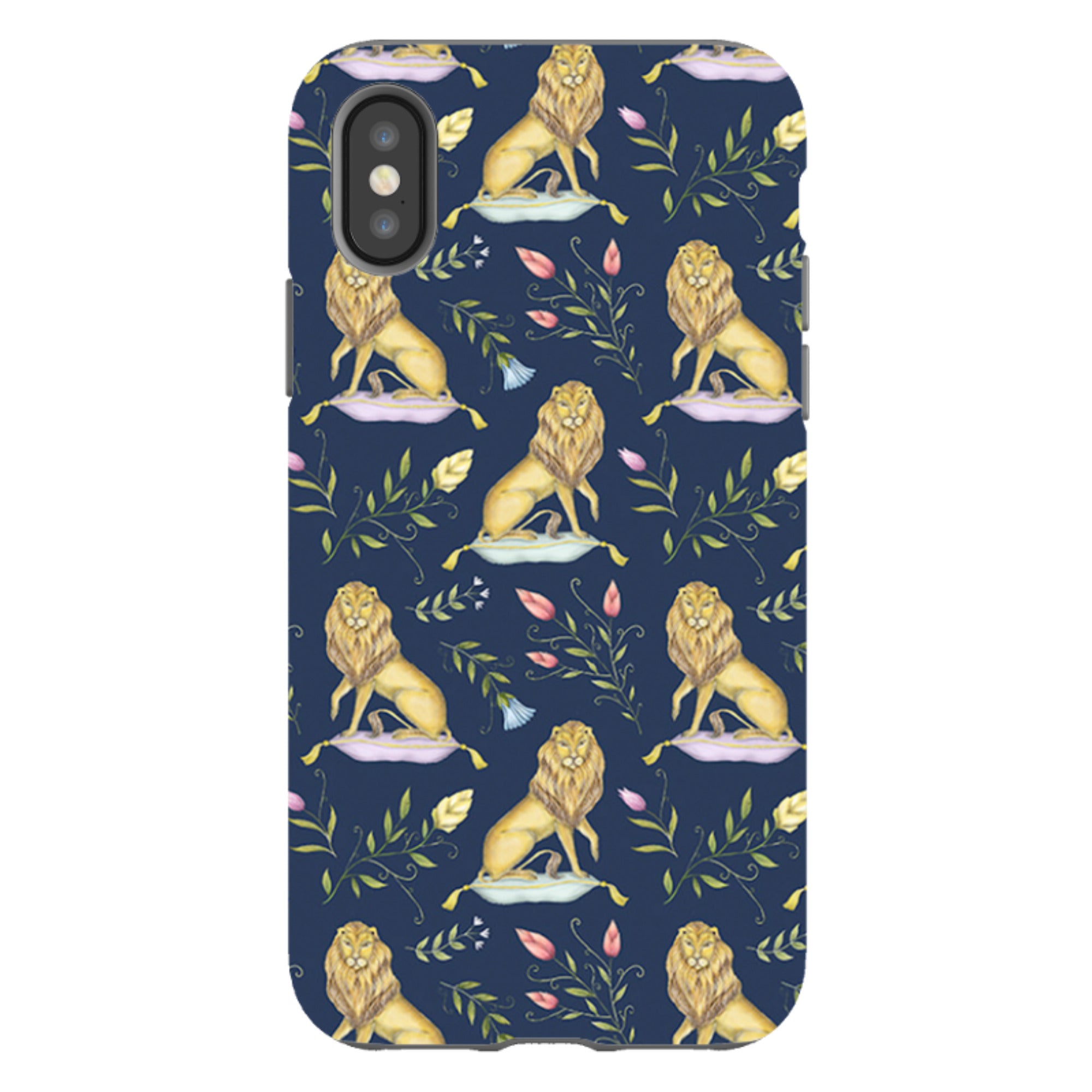 iPhone Tough Case - Leo Et Flores Navy By Catherine Rowe