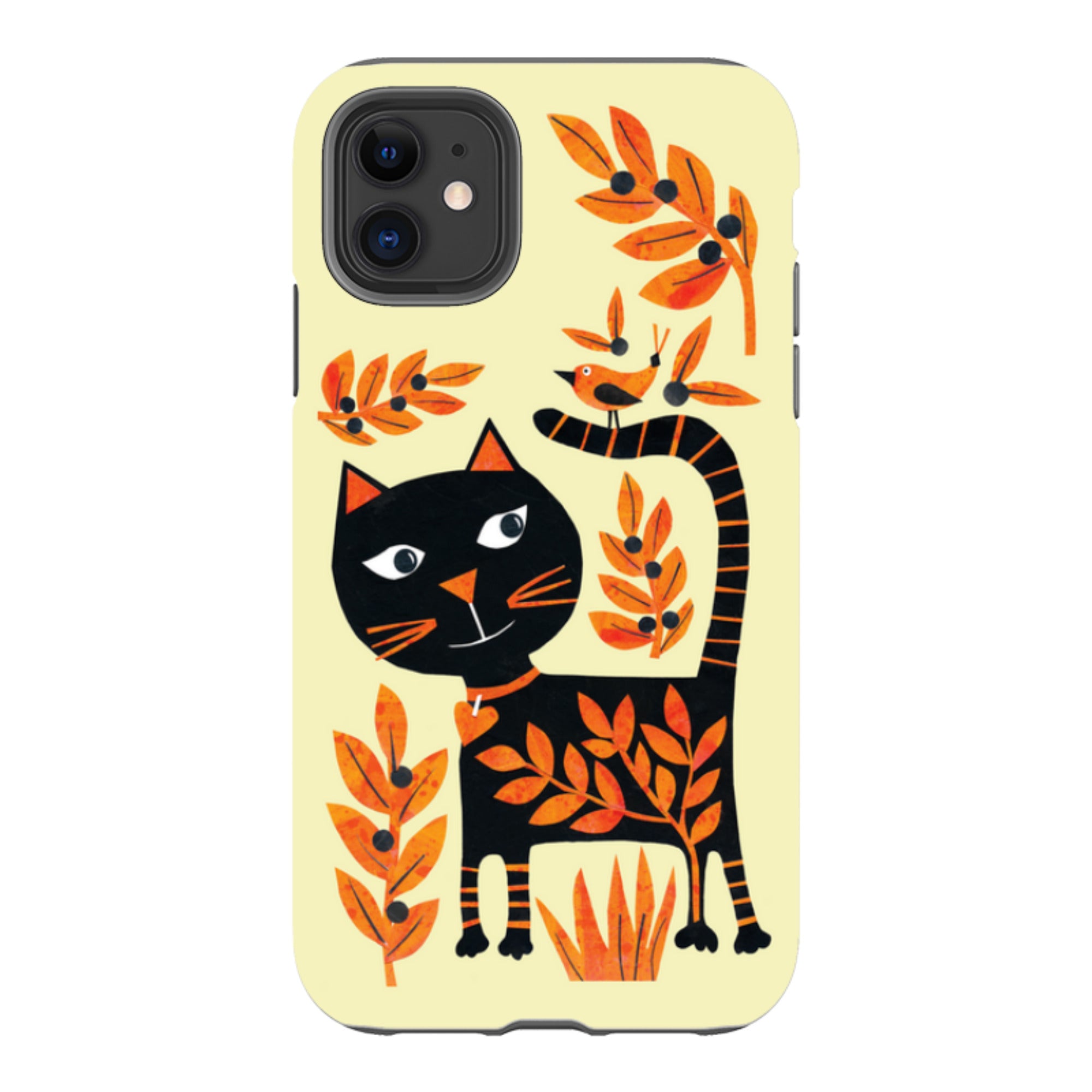 iPhone Tough Case - Halloween Folk Cat By Tracey English