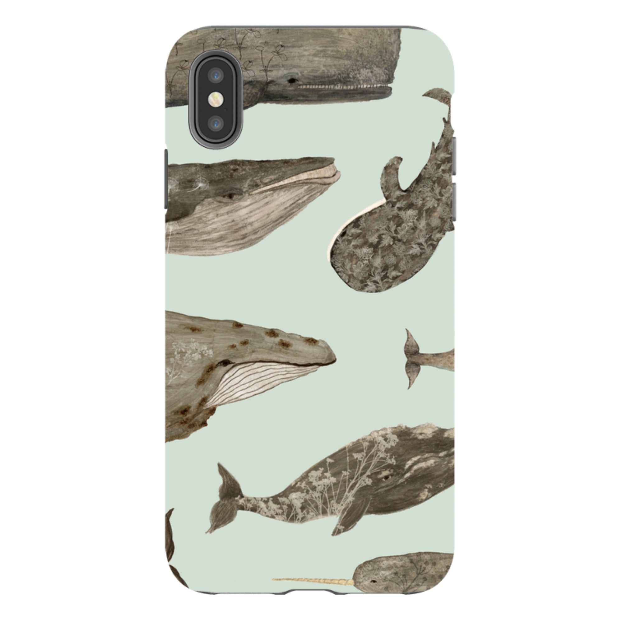 iPhone Tough Case - Wild Flower Whales By Katherine Quinn