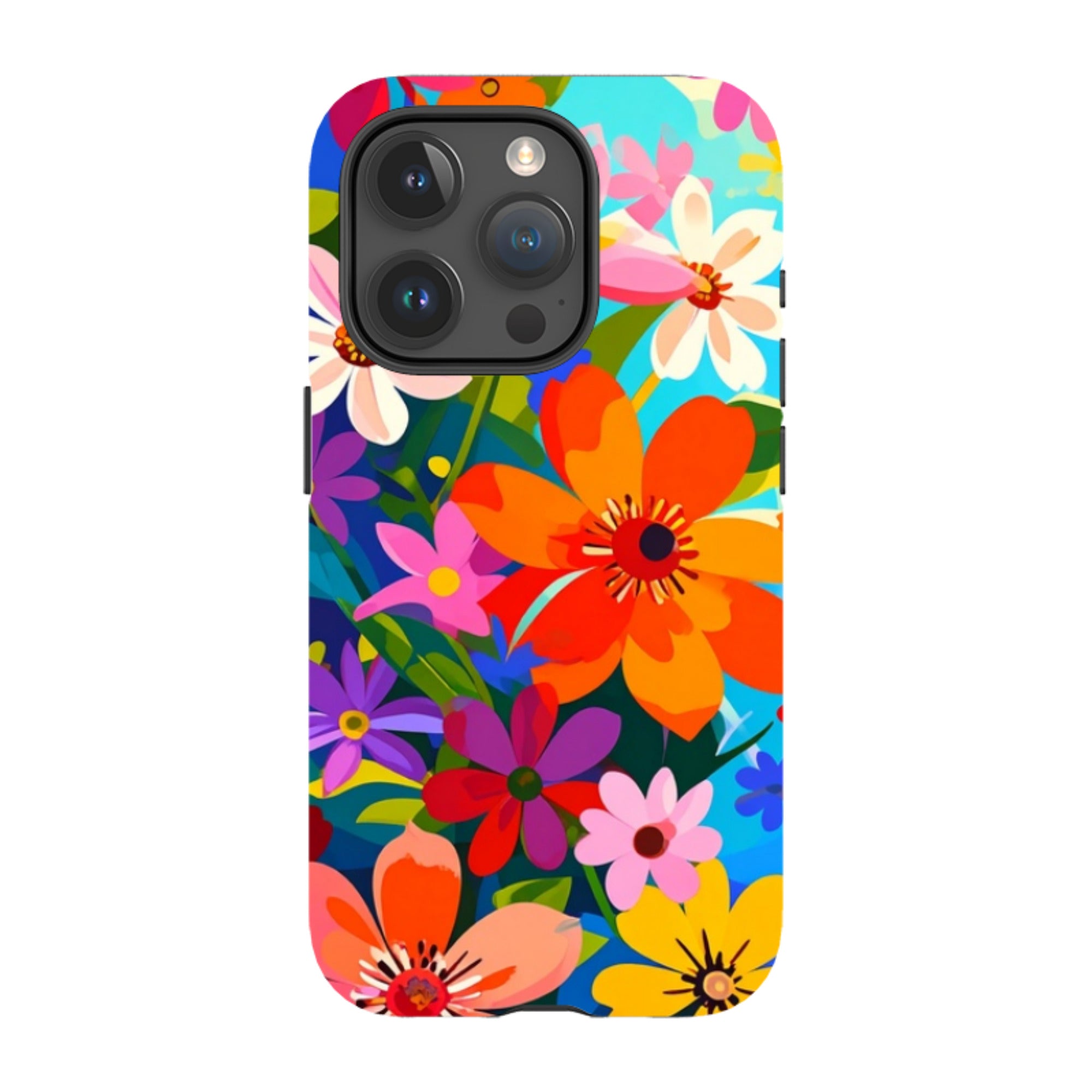 iPhone Tough Case - Rainbow Floral