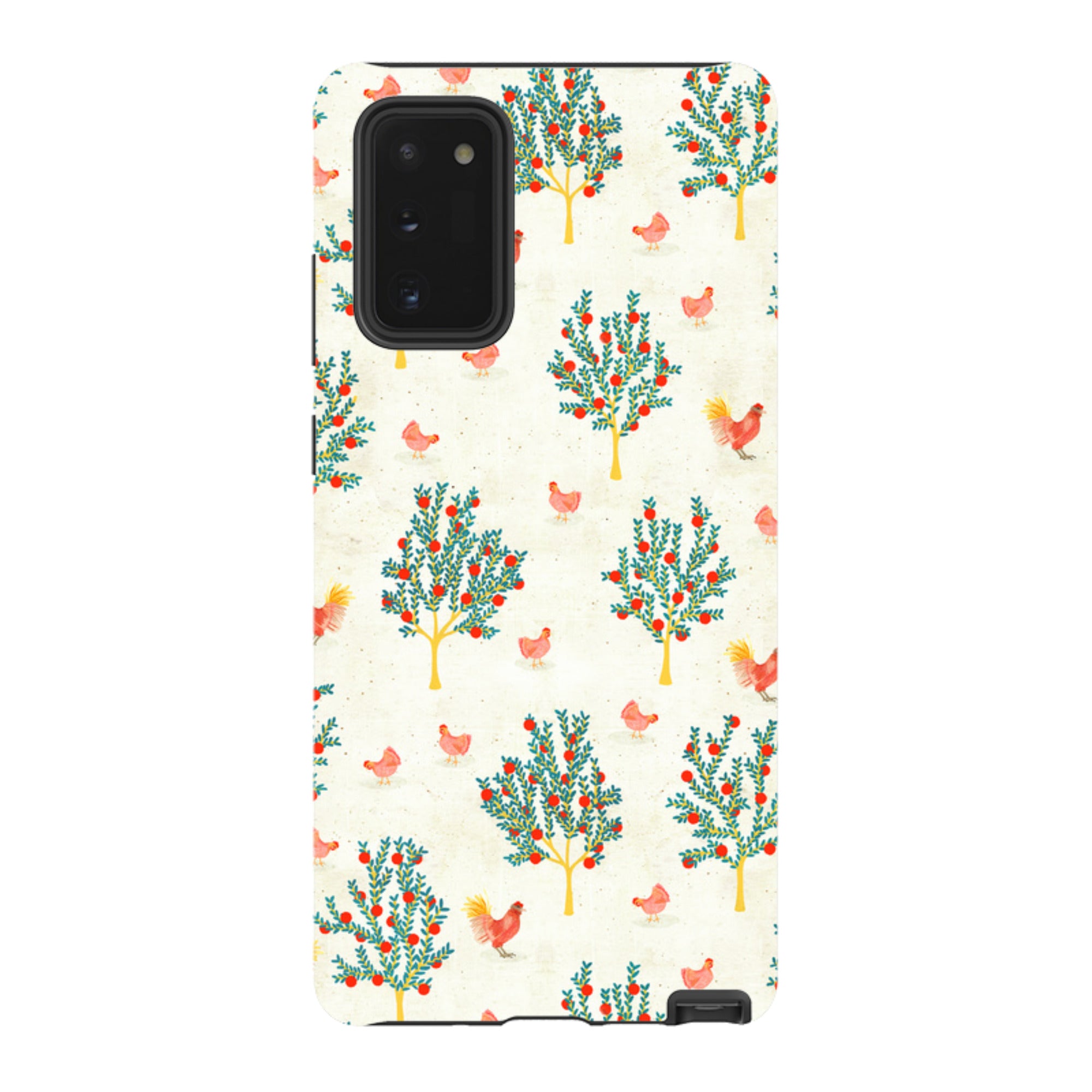 Samsung Tough Case - Apple Trees And Chickens Cream By Katherine Quinn