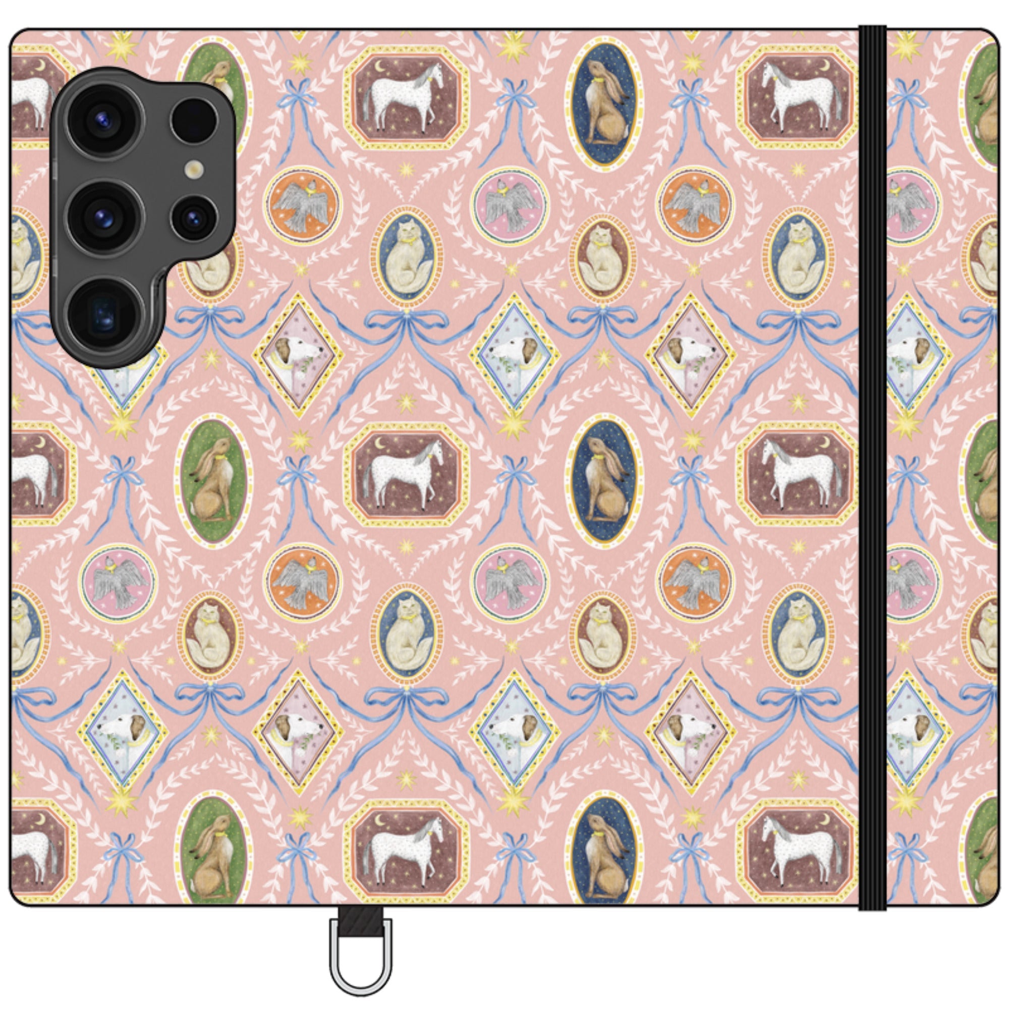 Charleston Peach Pink Wallet Case By Catherine Rowe