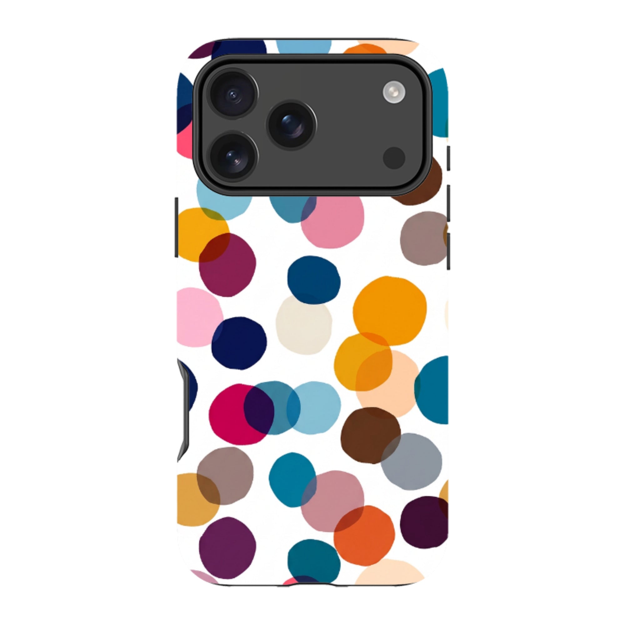iPhone Tough Case - Multi-Color Polka Dot