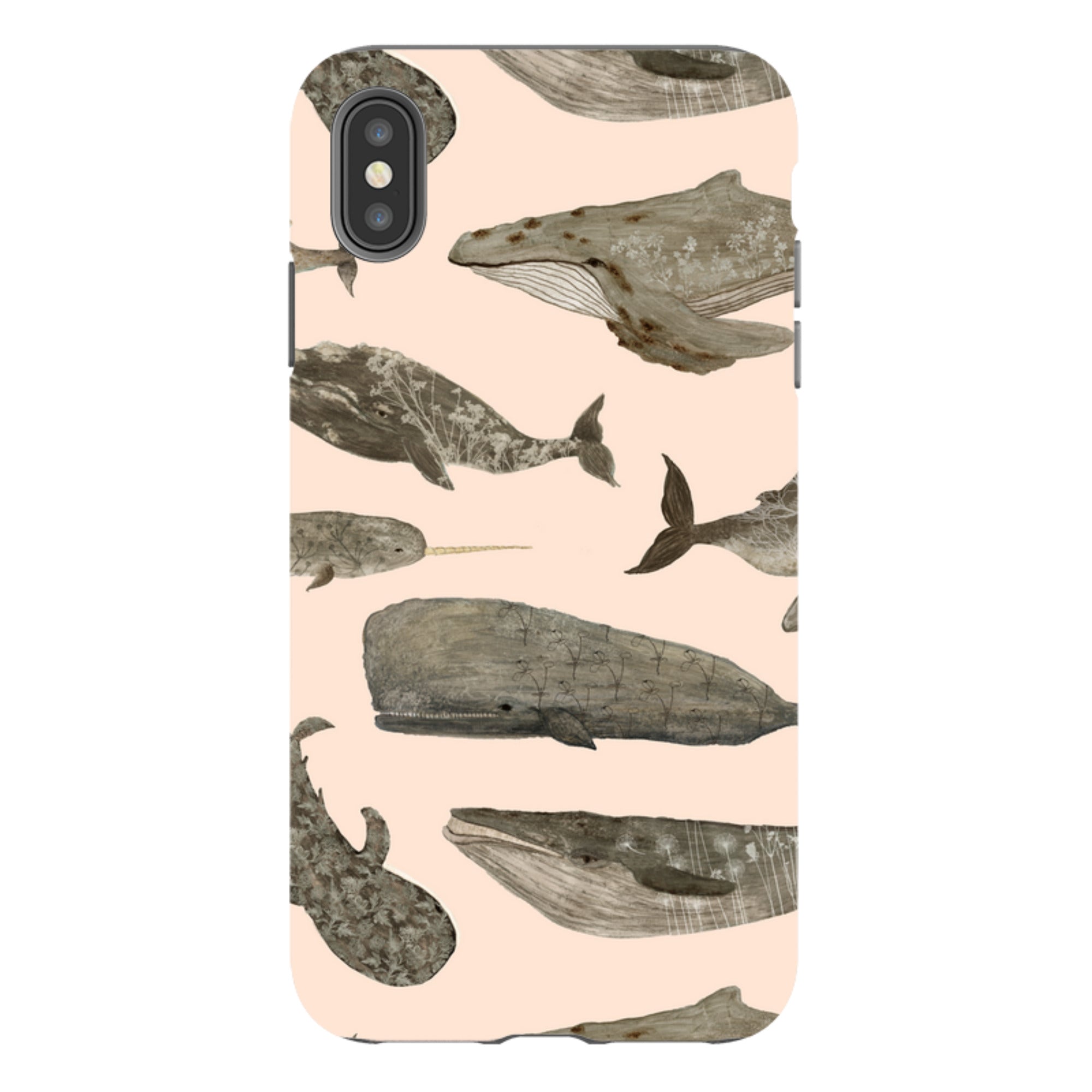 iPhone Tough Case - Wild Flower Whales II By Katherine Quinn