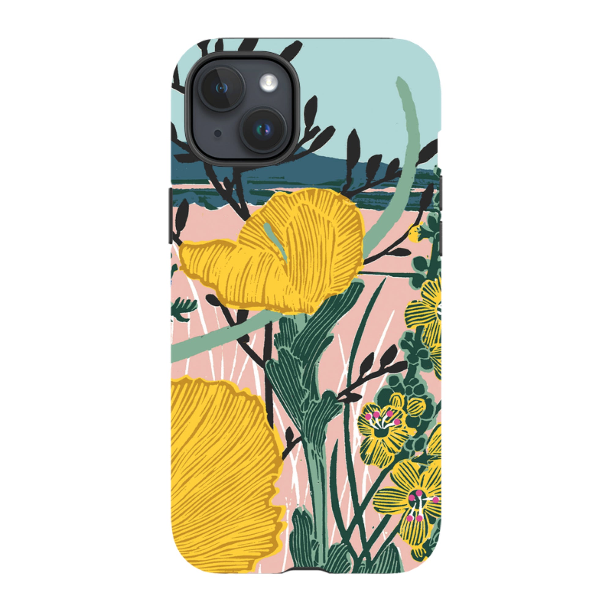 iPhone Tough Case - Yellow Poppies By Kate Heiss