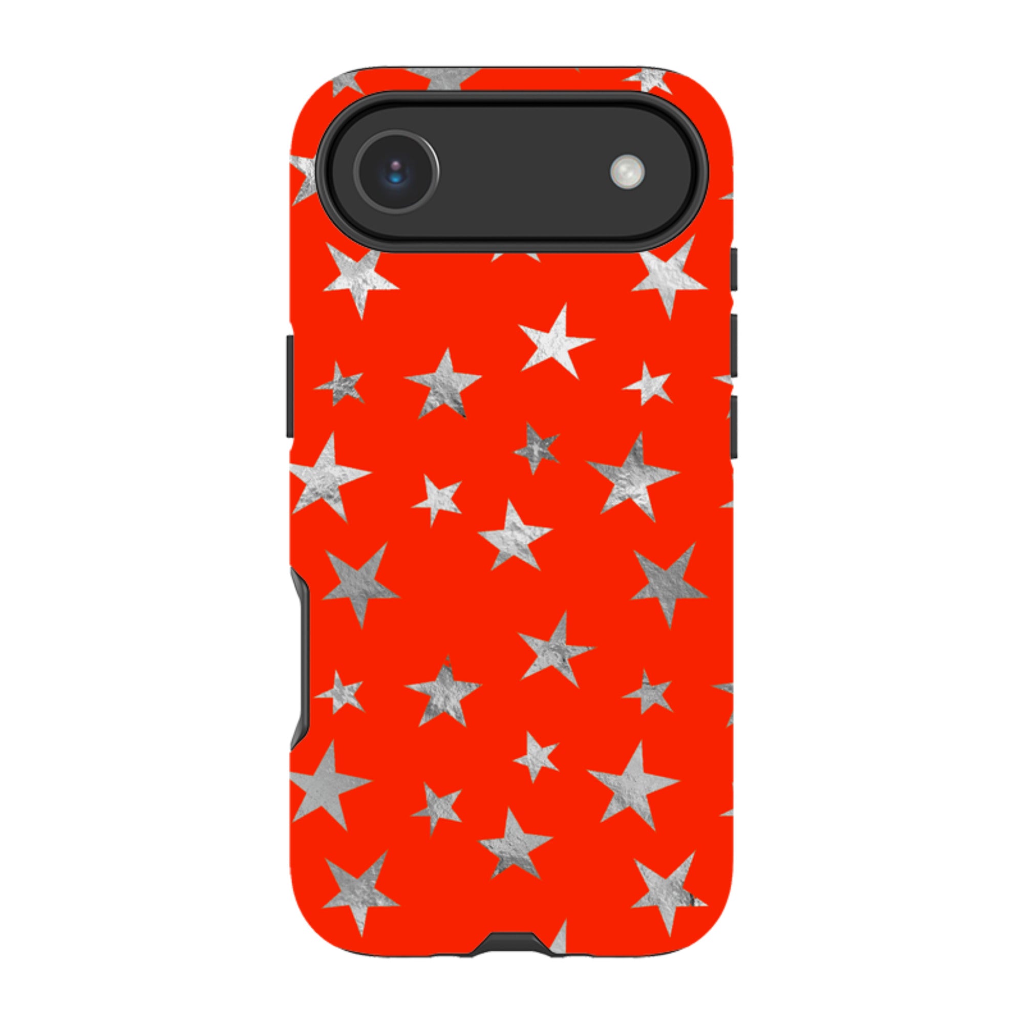 iPhone Tough Case - Red and Silver Stars