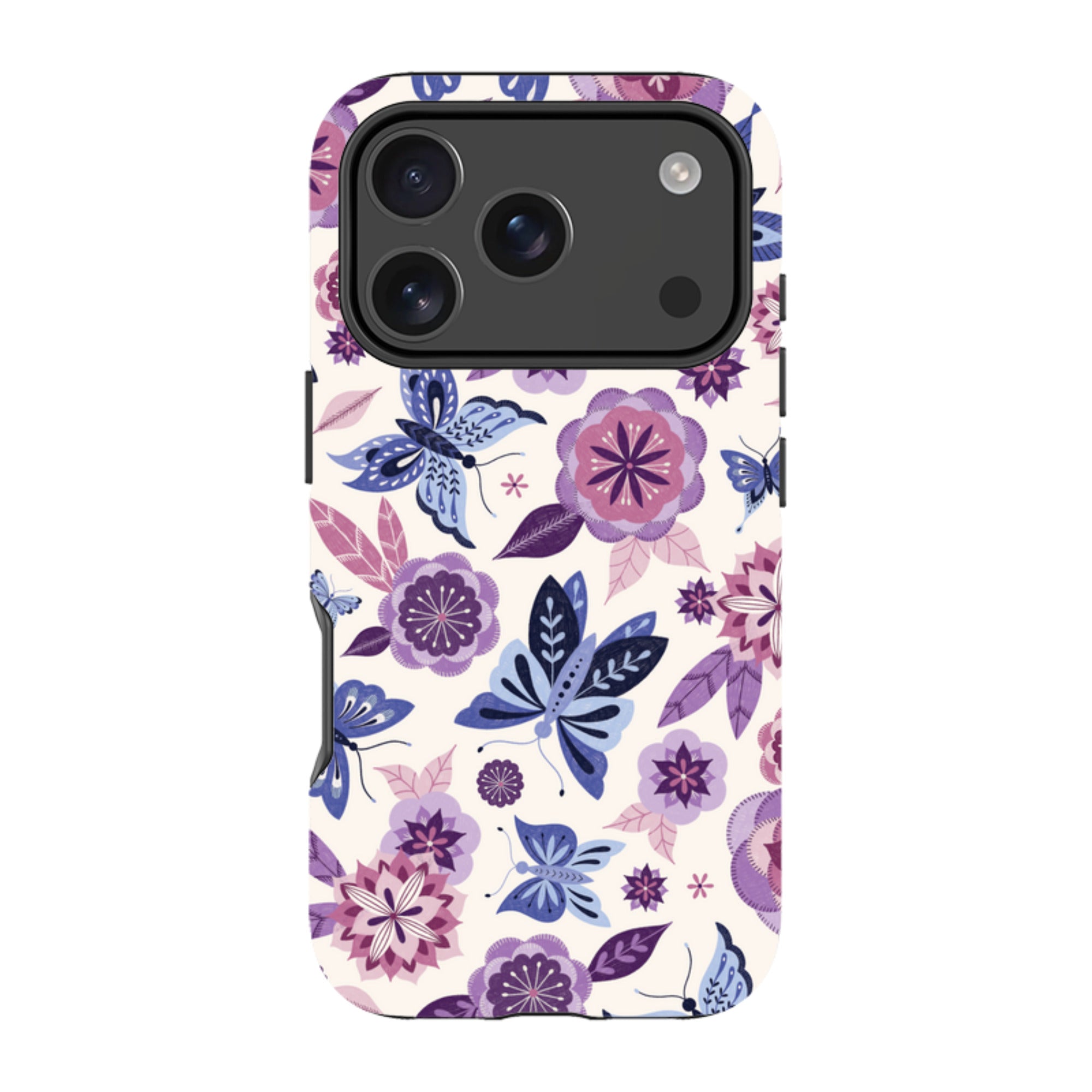 iPhone Tough Case - Butterfly Blooms Ivory By Jenny Zemanek