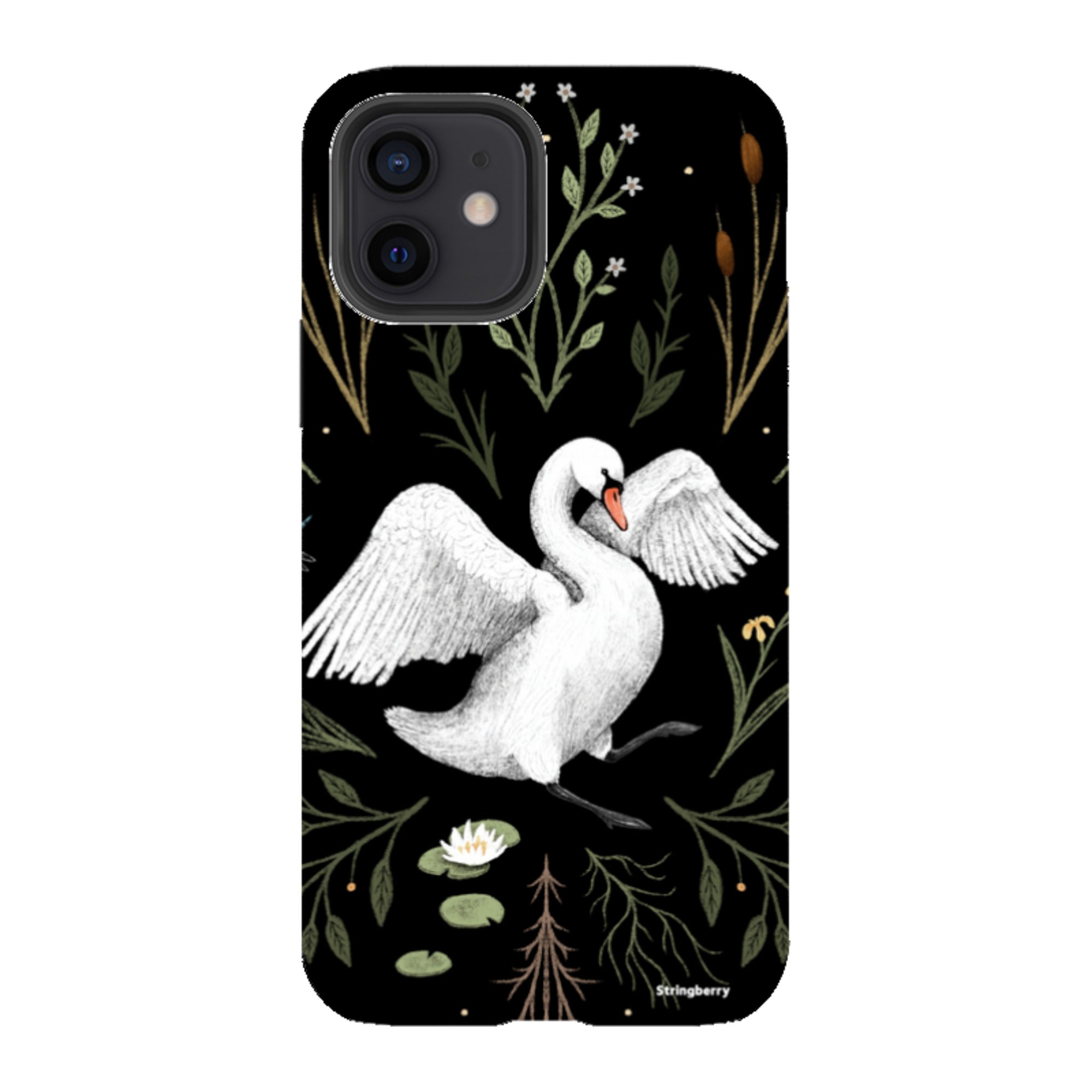 iPhone Tough Case - Swan By Anna Stead