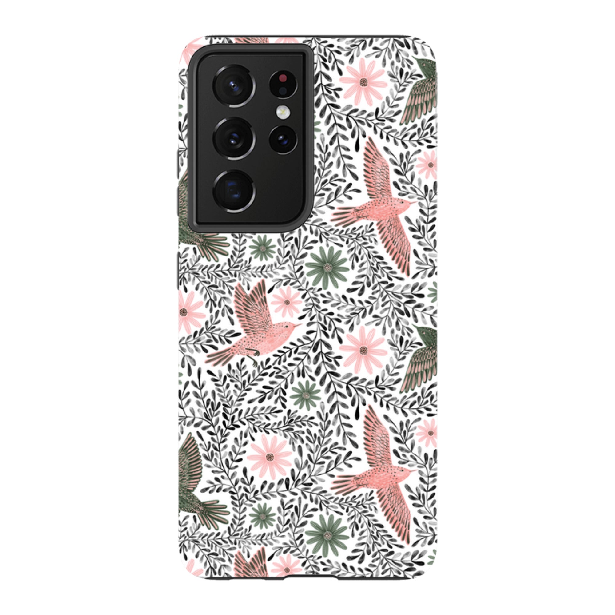Samsung Tough Case - Bird Pattern Black By Lee Foster Wilson