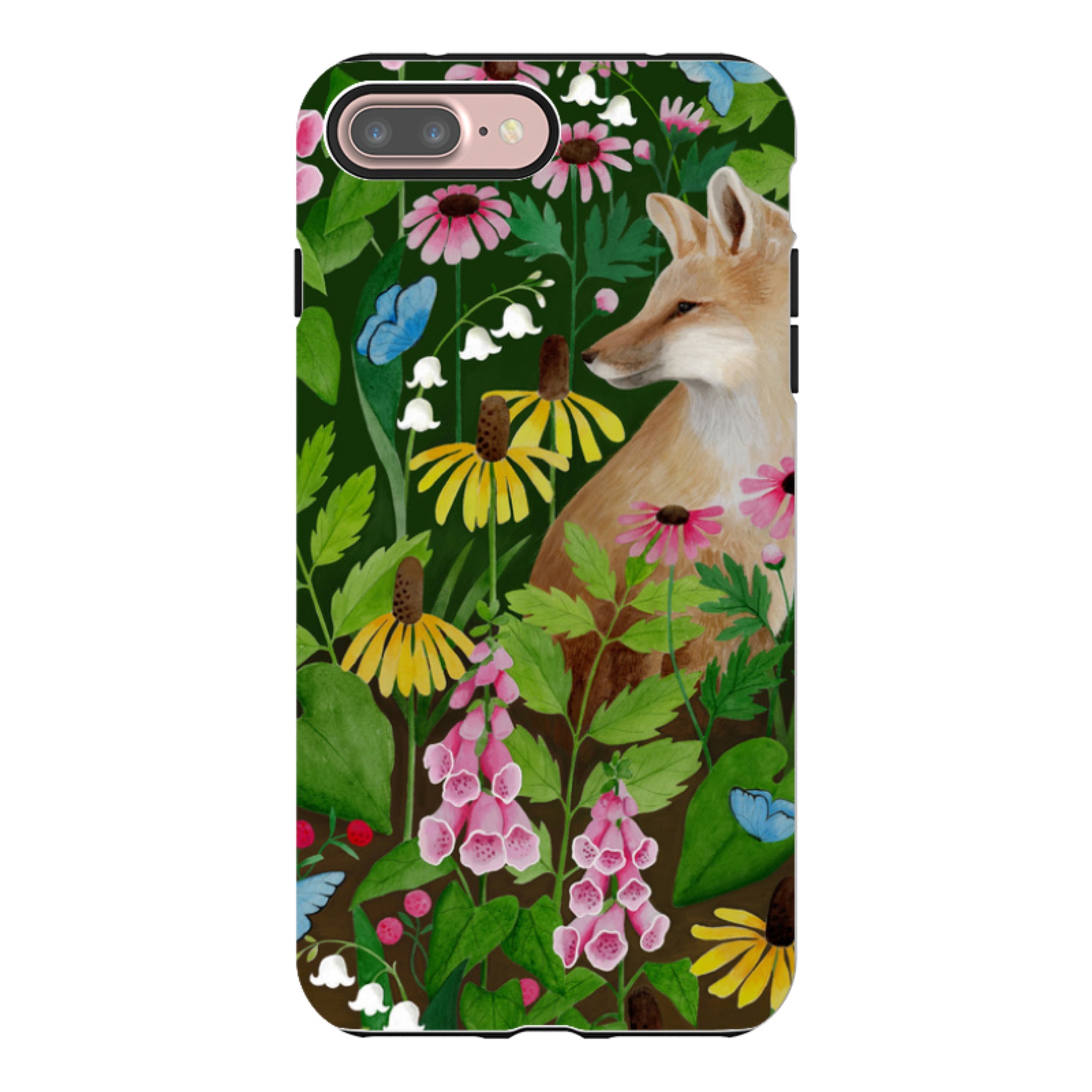 iPhone Tough Case - Fox And Foxgloves By Bex Parkin