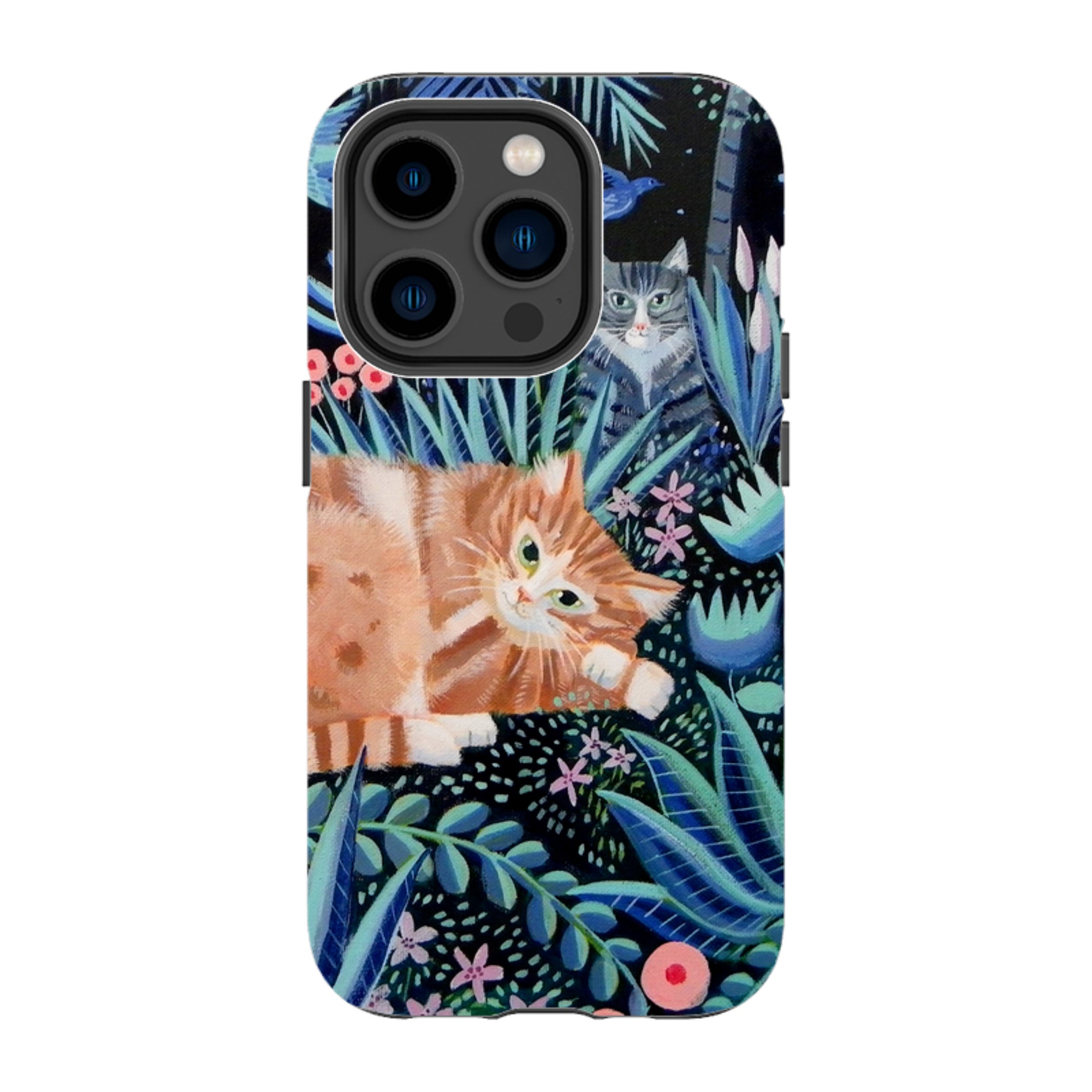 iPhone Tough Case - Night Cats By Mary Stubberfield