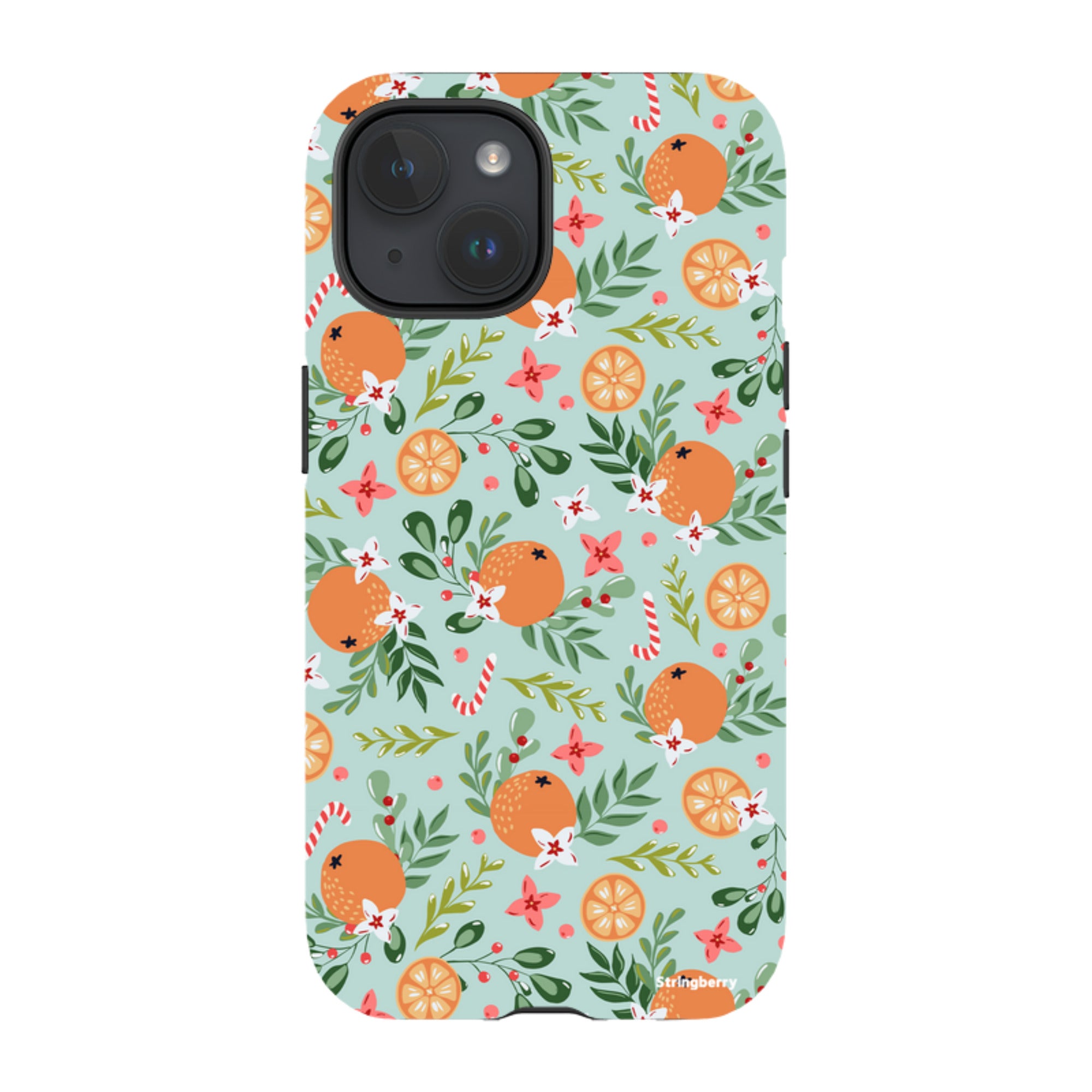iPhone Tough Case - Oranges and Candy Canes