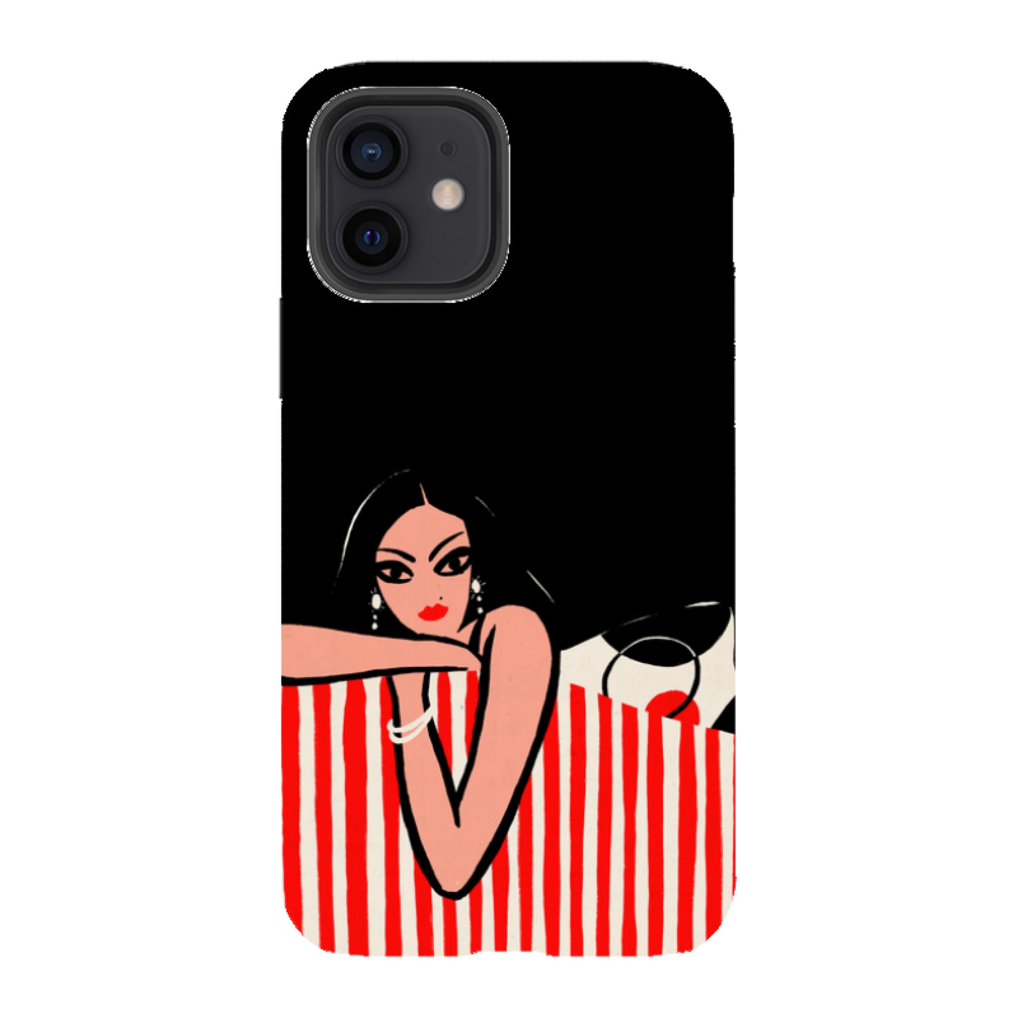 iPhone Tough Case - Red Stripe Sofa