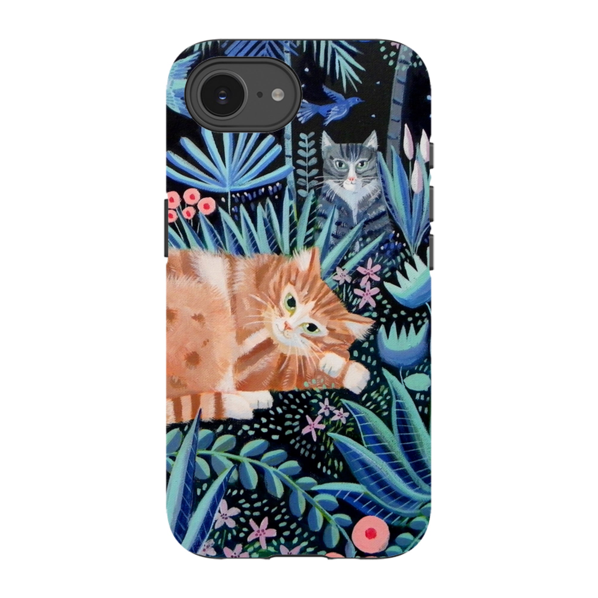 iPhone Tough Case - Night Cats By Mary Stubberfield