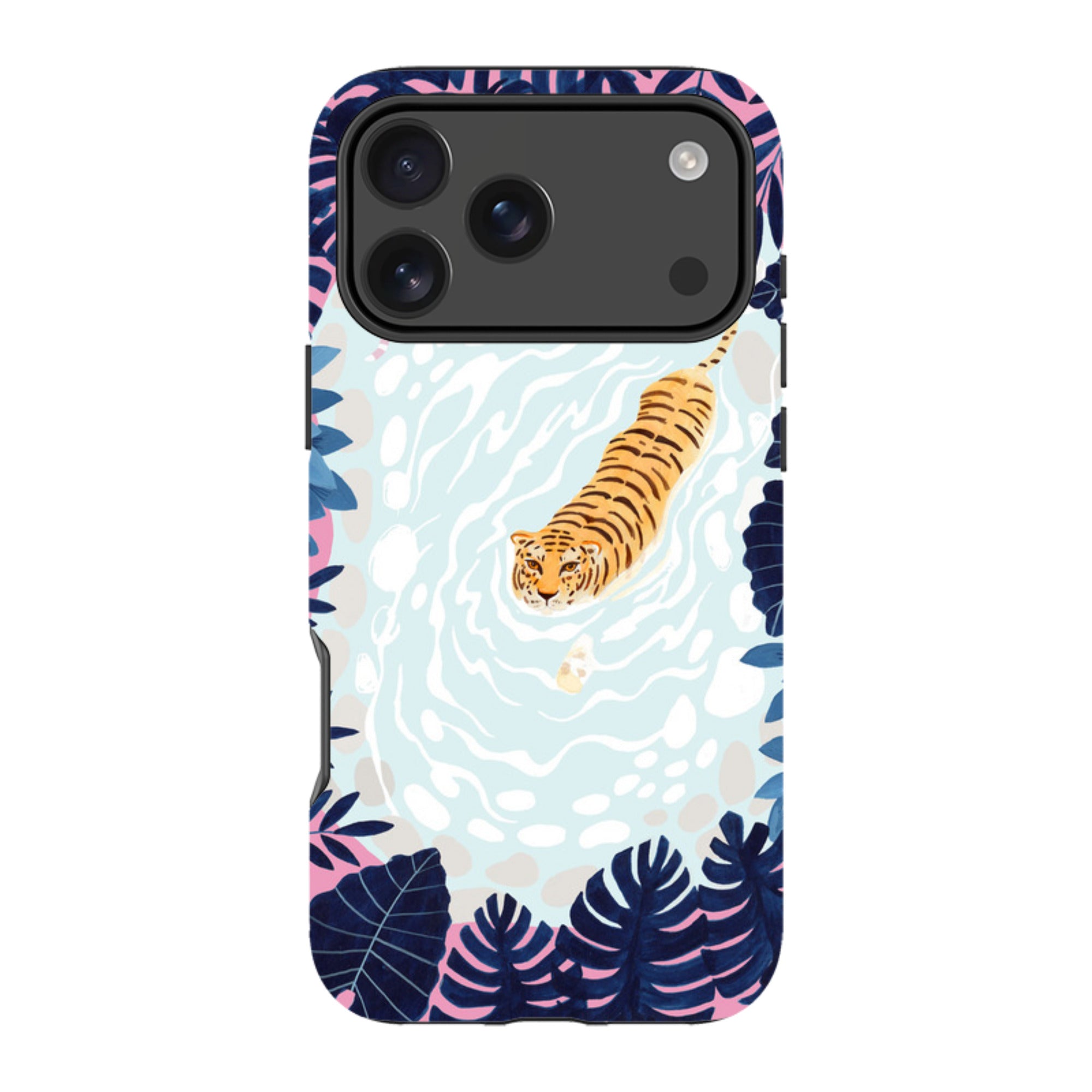 iPhone MagSafe Tough Case - Swimming Tiger By Bex Parkin