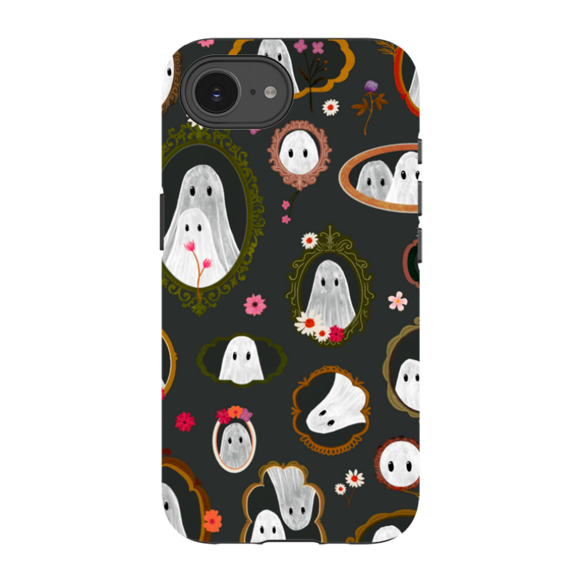 iPhone Tough Case - Framed Ghosts - Charcoal By Katherine Quinn
